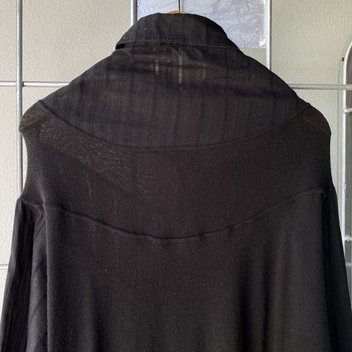 Japanese Brand A/T Black Contrast-Stitch Button-Up Shirt Size S / US 4 / IT 40 - 11 Thumbnail