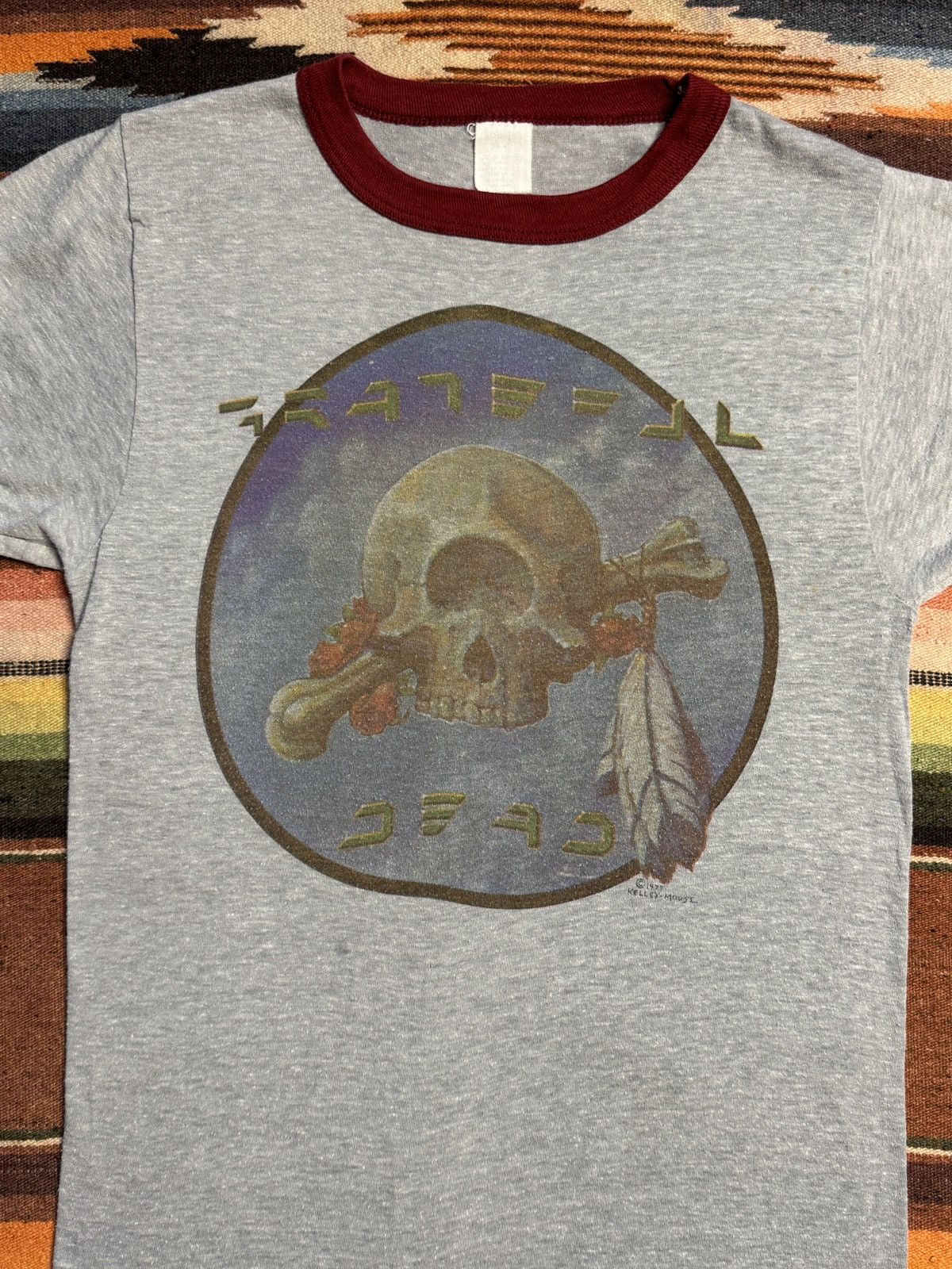 Vintage 1977 Grateful Dead Kelley Mouse Ringer Tee Shirt