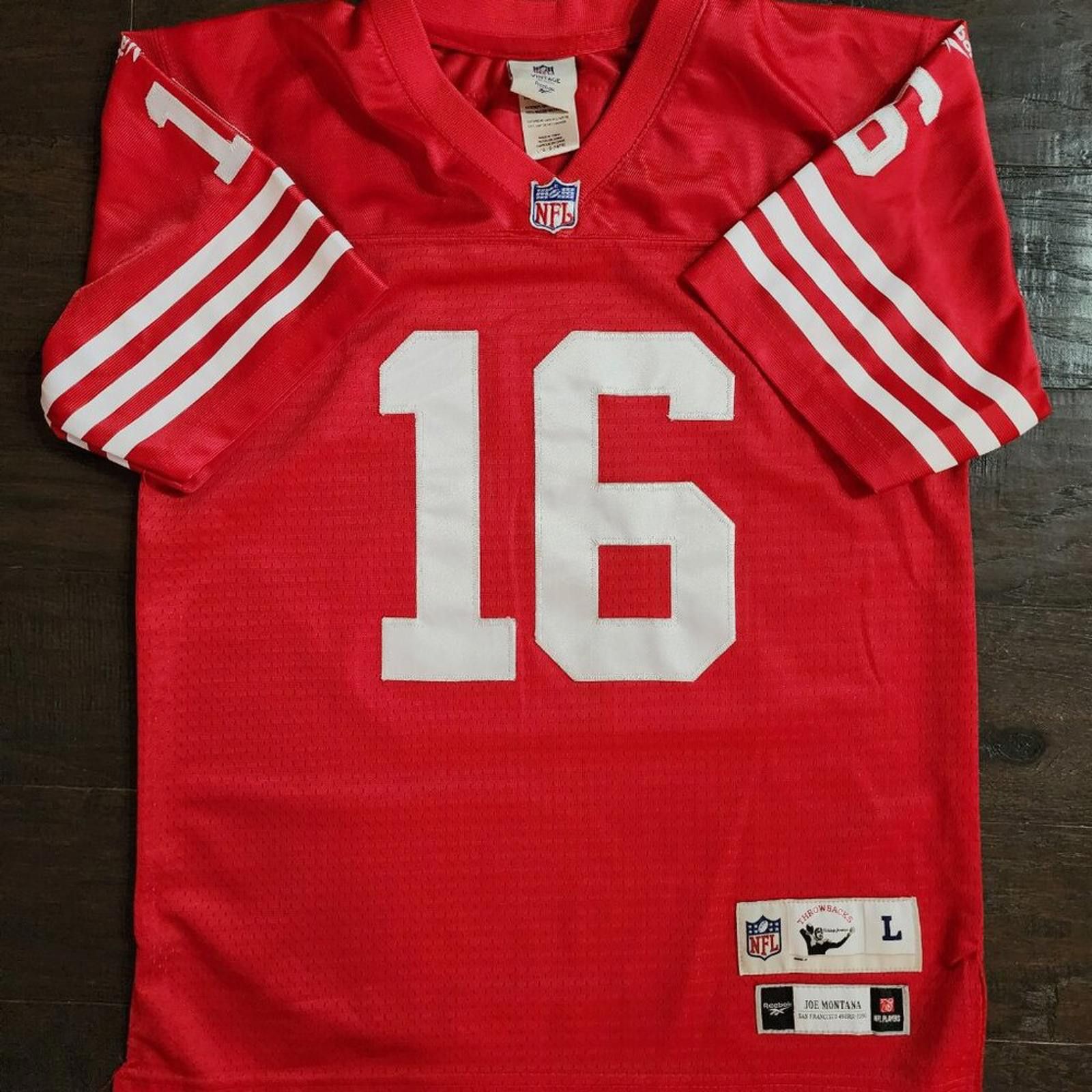 Reebok Joe Montana San Fran 49er's 1990 Throwback Reebok Sz L Size US L / EU 52-54 / 3 - 2 Thumbnail