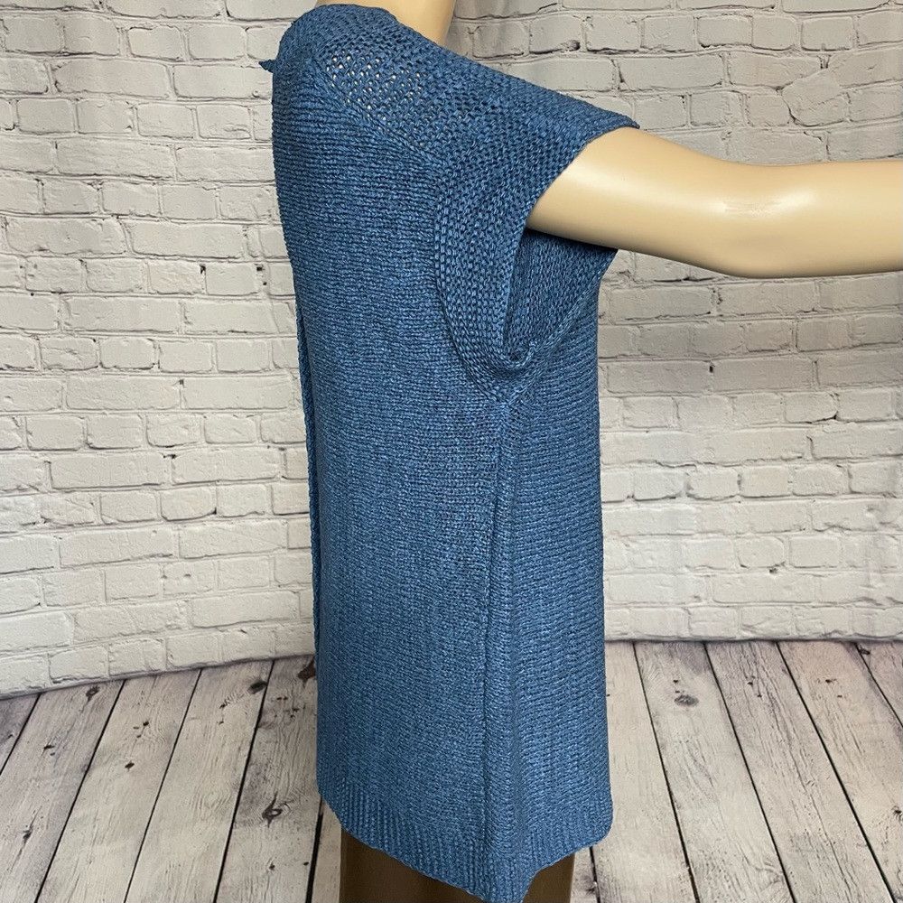 Other NWT New Cable & Gauge Knit Short Sleeve Denim Top Size M Size M / US 6-8 / IT 42-44 - 3 Thumbnail