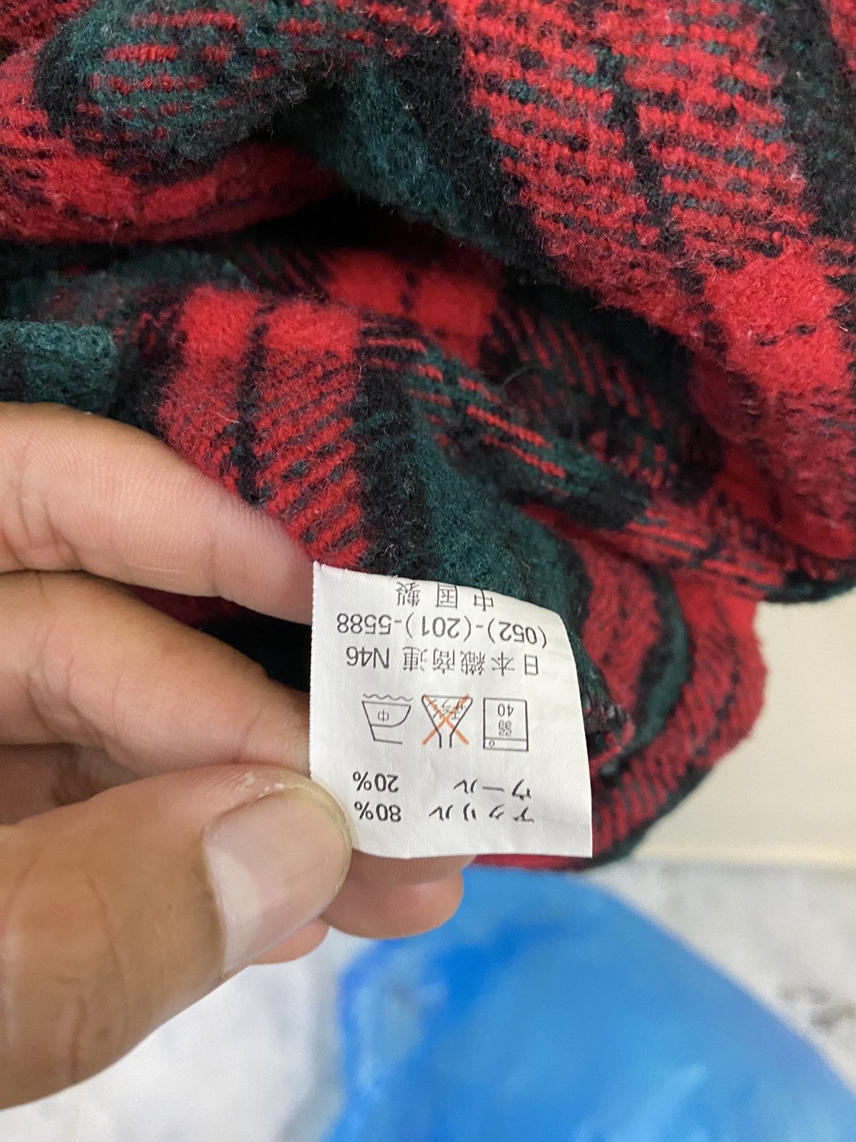 Japanese Brand Round One Plaid Wool Jacket Size US M / EU 48-50 / 2 - 8 Thumbnail