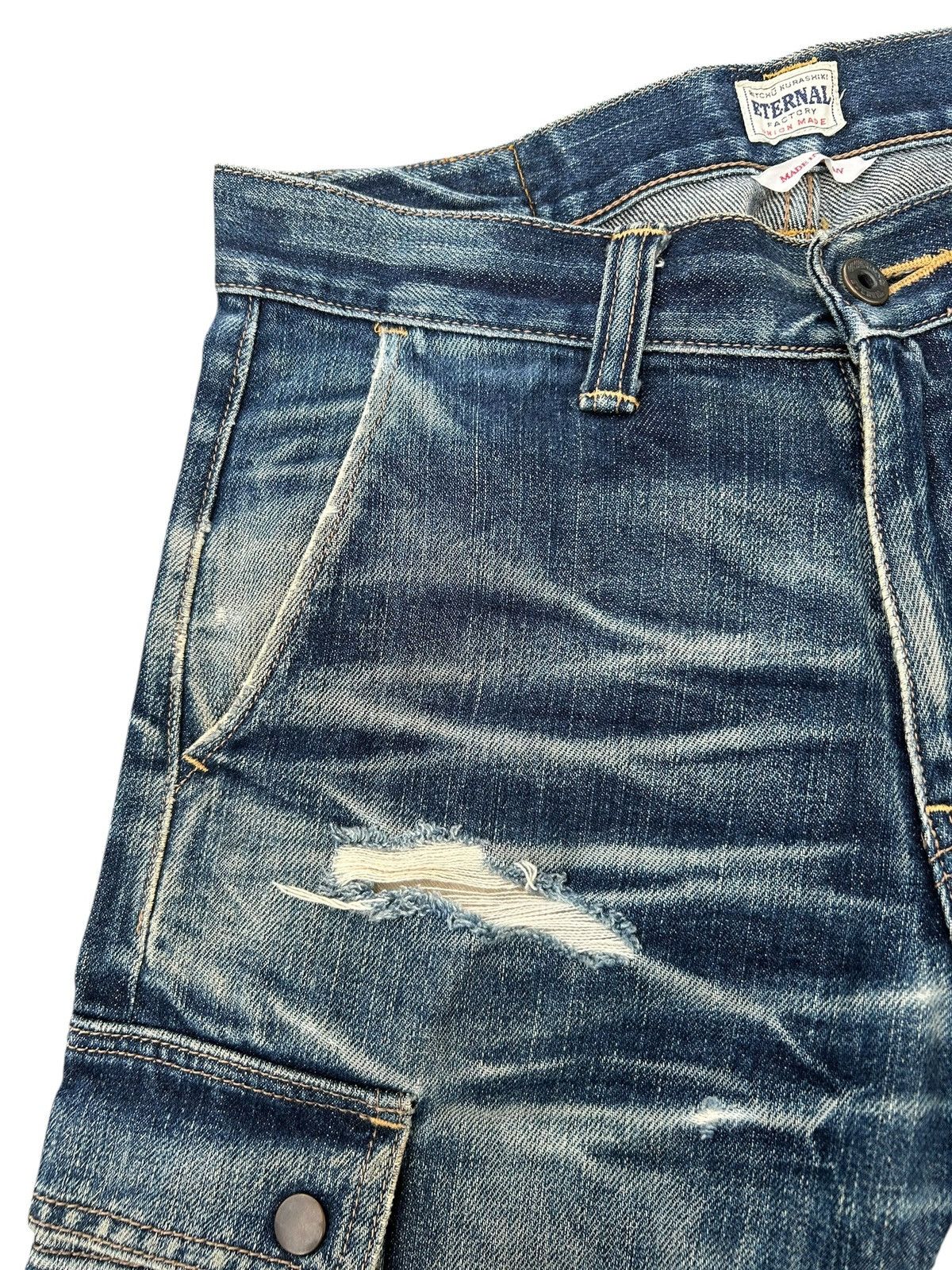 Kapital Vintage ETERNAL Selvedge Distressed Denim Jeans Size US 30 / EU 46 - 6 Thumbnail
