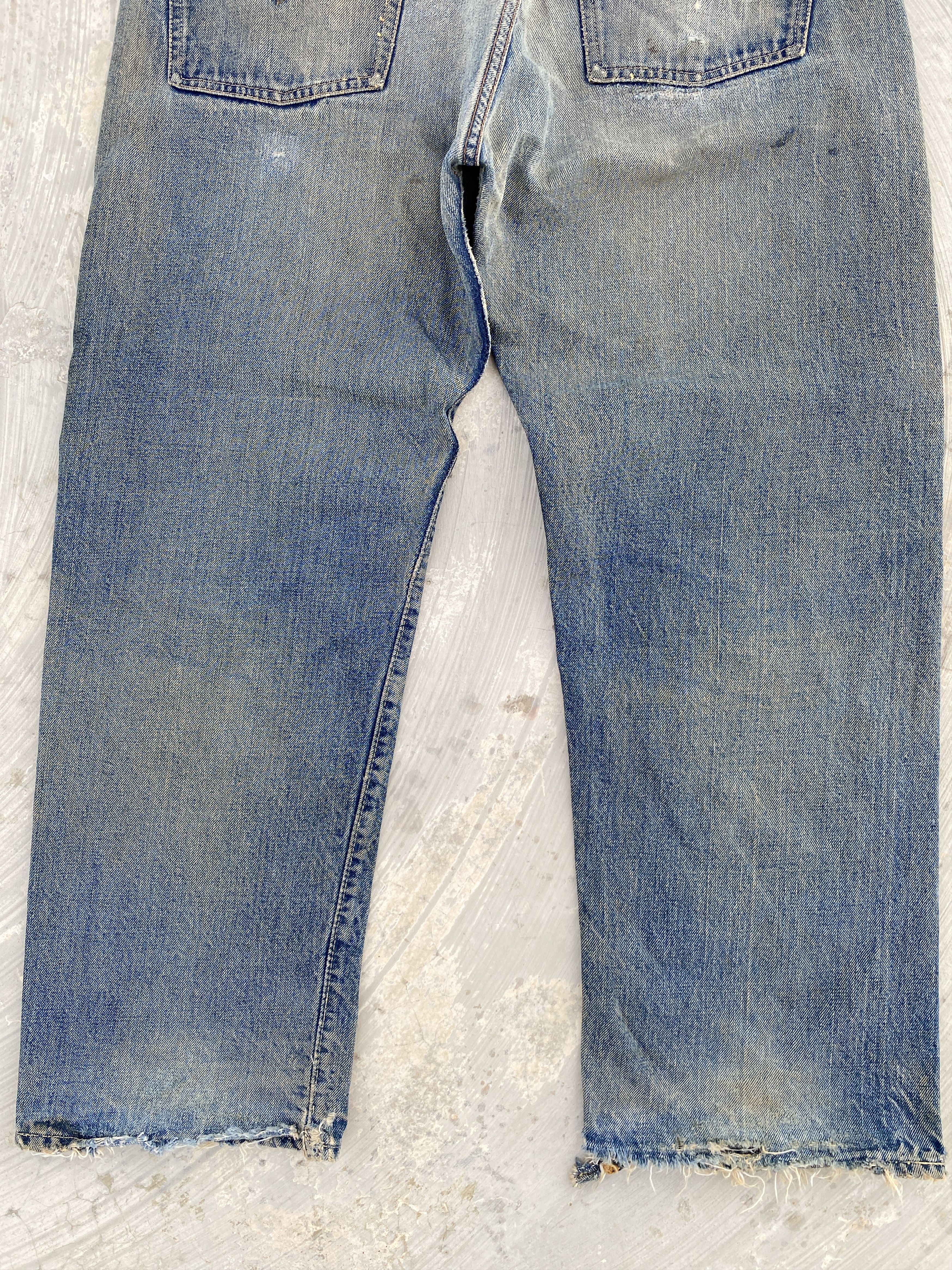 Levi's Vintage 60s Levis 501 Big E V-Stitch #6 Selvedge Jeans Size US 35 - 9 Thumbnail