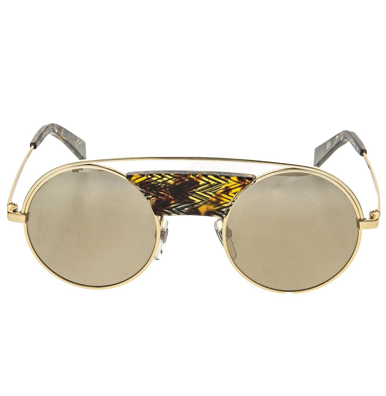 Alain Mikli ALAIN MIKLI Paris A04002 4002 Metal Round Gold Yellow Mirror Size ONE SIZE - 3 Thumbnail