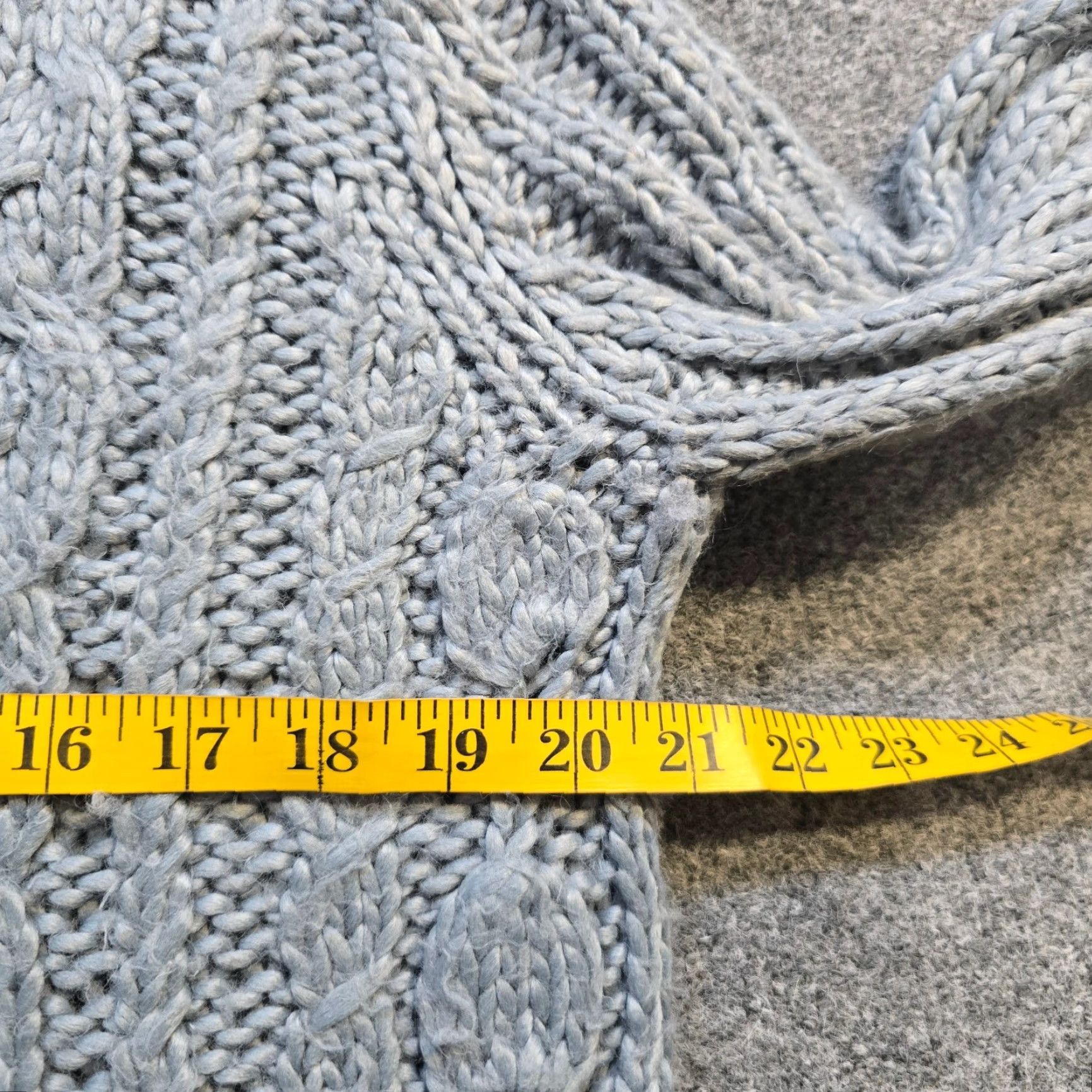 Express VINTAGE Express Sweater Womens XL Gray Wool Blend Cable Knit Fisherman Pullover Womens Size XL / US 12-14 / IT 48-50 - 5 Thumbnail