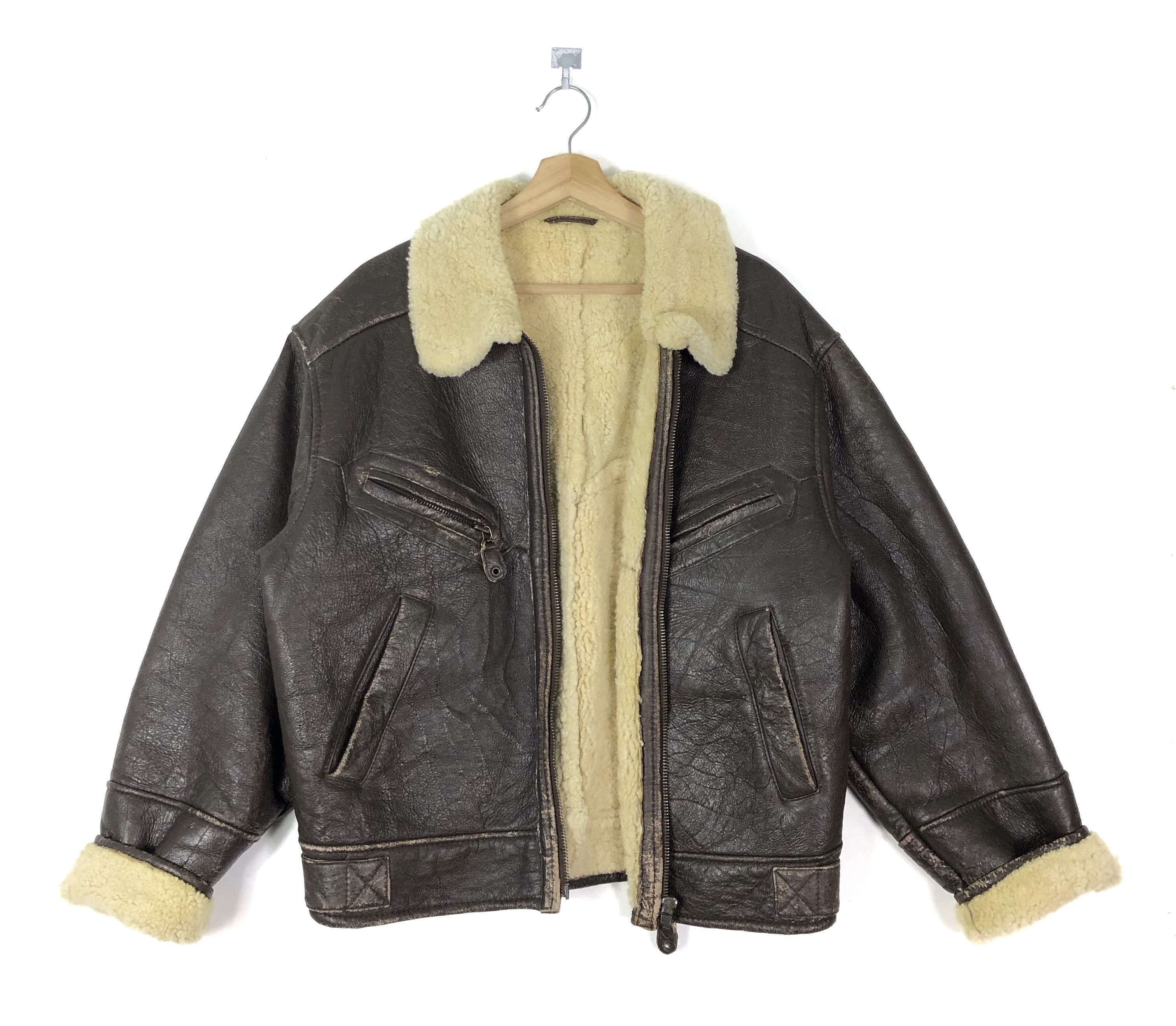 Vintage RARE🔥80’S POINT B3 SHEARLING SHEEPSKIN AVIATOR TURKEY MADE ...