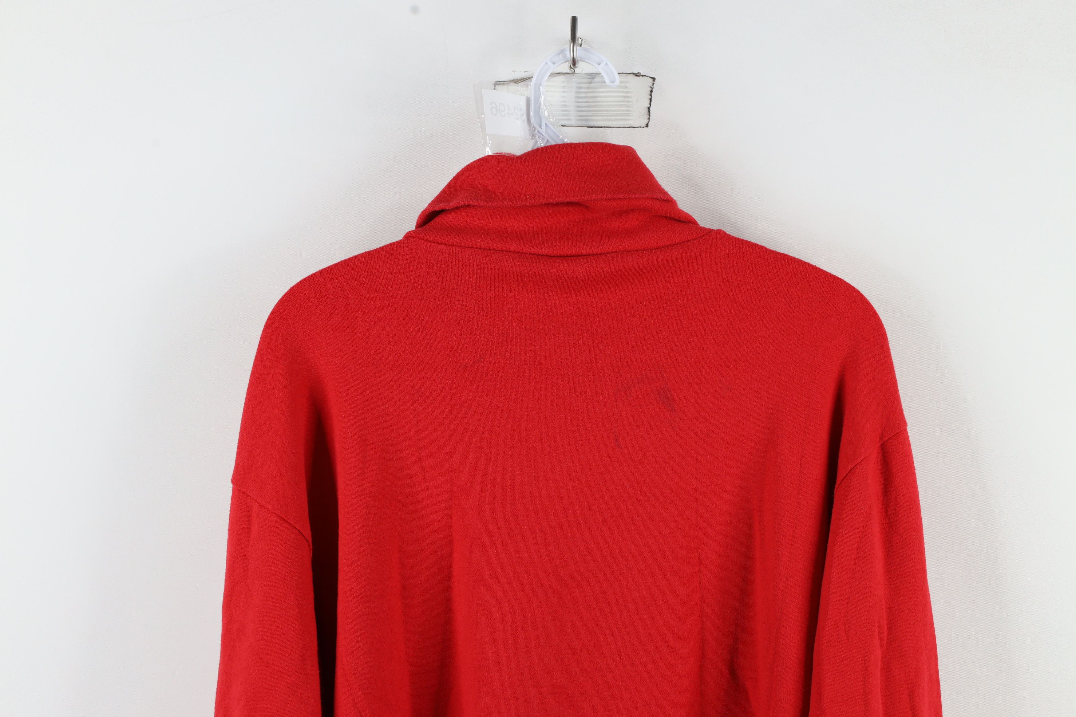 Lands' End × Vintage Vintage 90s Lands End Blank Turtleneck T-Shirt Red USA Size US L / EU 52-54 / 3 - 9 Thumbnail
