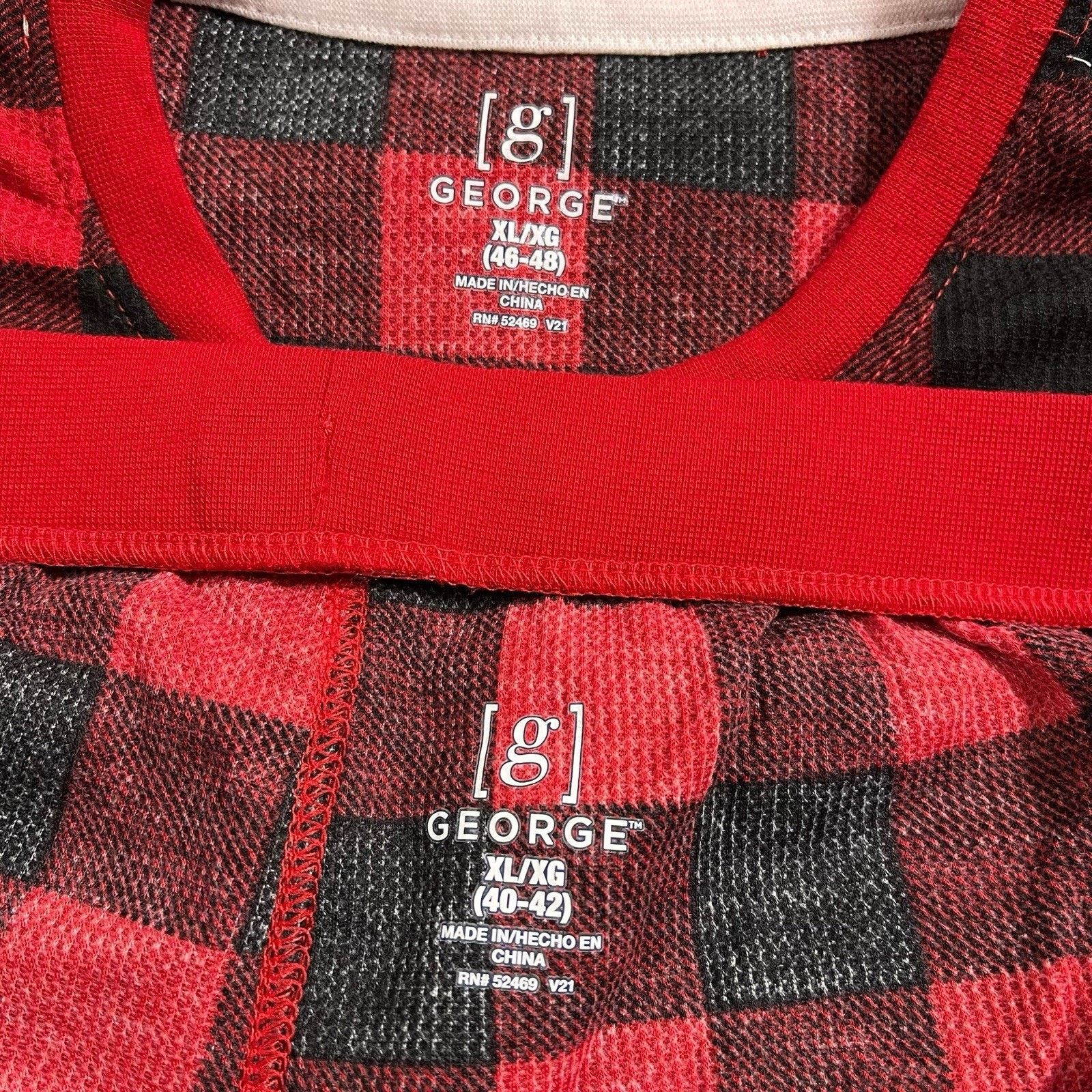 George George Christmas Theme Pajamas Holiday Sleepwear Set Plaid Size US XL / EU 56 / 4 - 13 Thumbnail