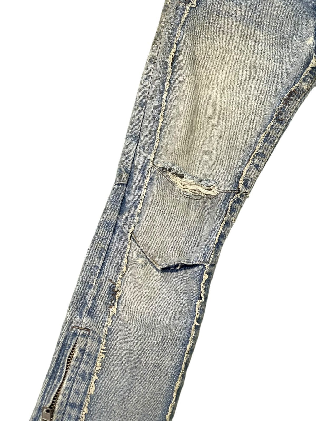 Japanese Brand Crop Jeans Rna Japan Faded Distress Low Rise Slim 8🟦8 Size US 28 / EU 44 - 6 Thumbnail