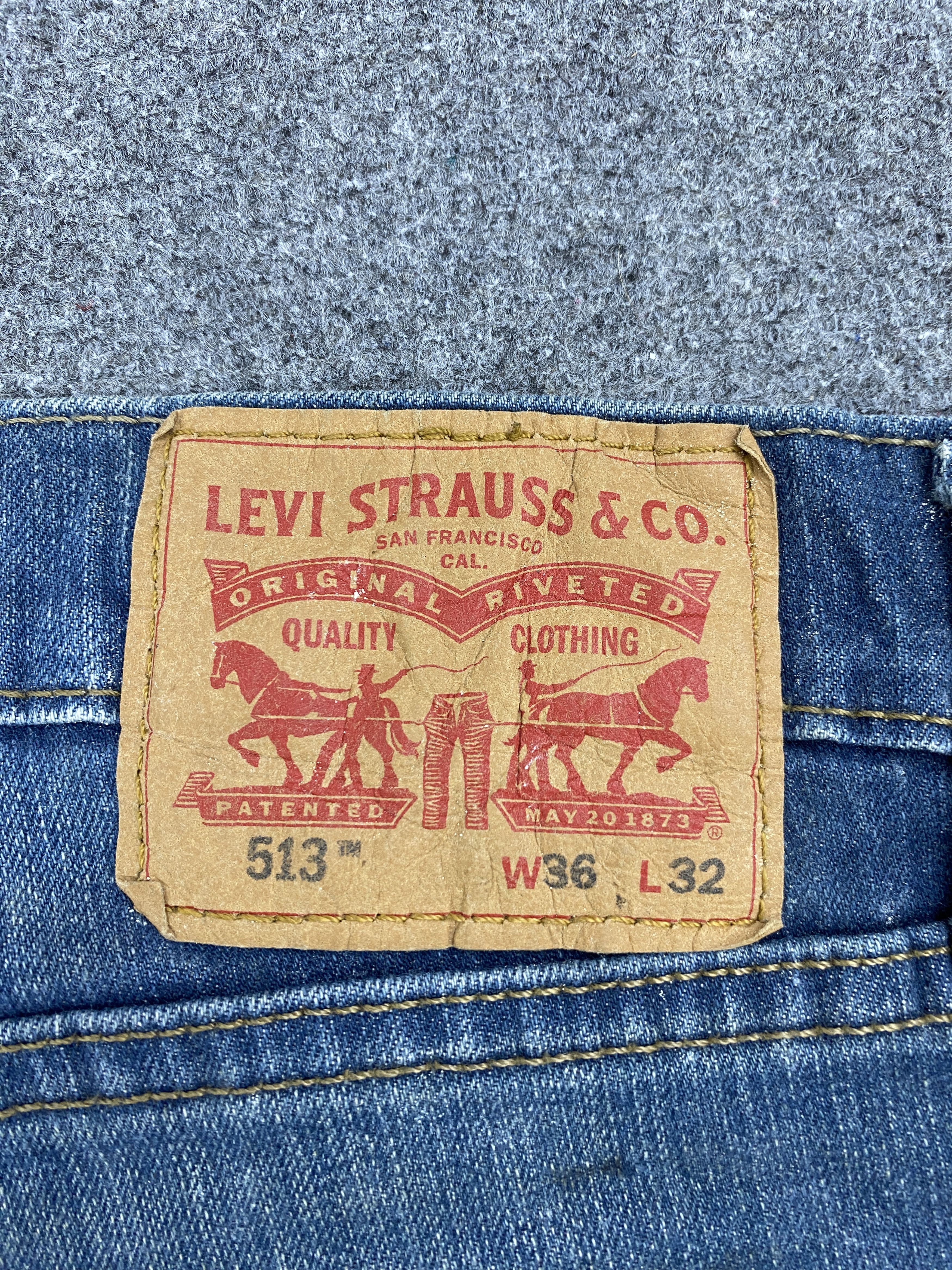 Levi's × Vintage Splatter Paint Vintage Levis 513 Denim Jeans Size US 36 / EU 52 - 5 Thumbnail
