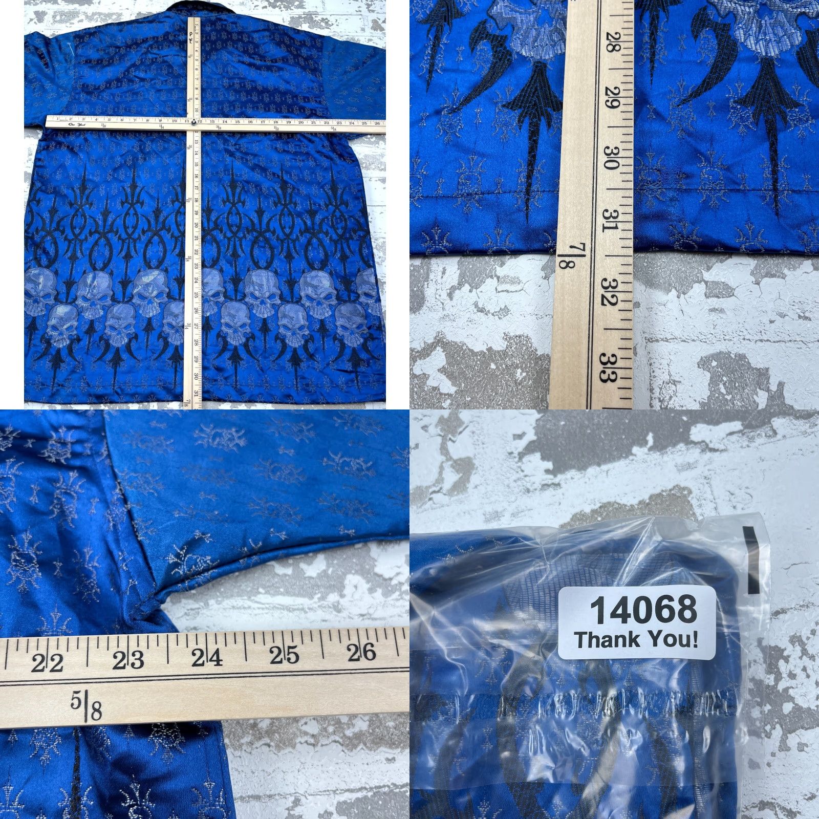 Vintage VINTAGE Street Culture Shirt Men XL Blue Button Up Skull AOP Bowling Punk Size US XL / EU 56 / 4 - 8 Thumbnail