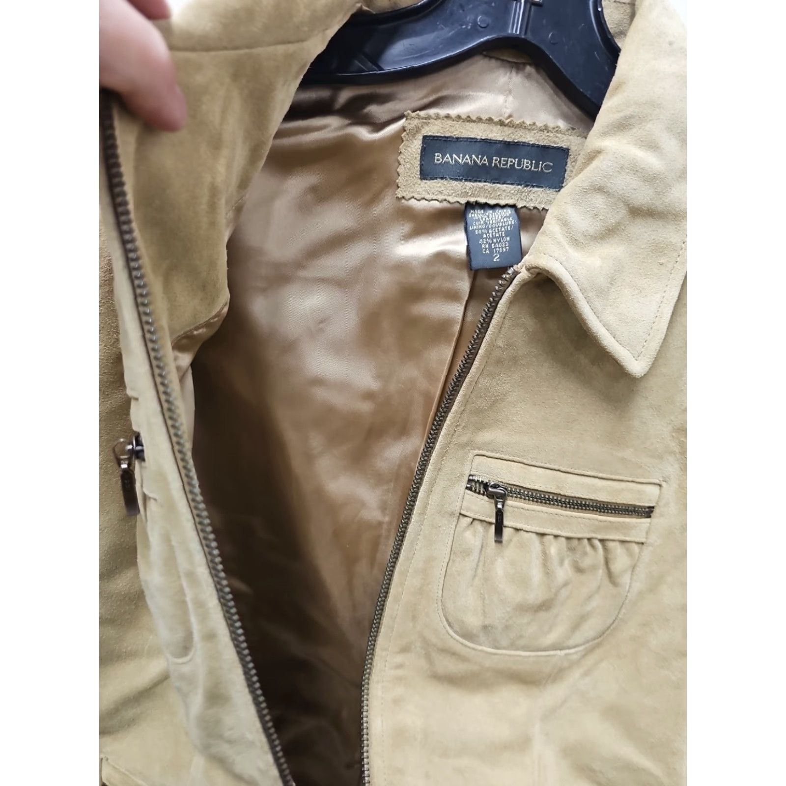 Banana Republic Banana Republic Jacket Women Beige Sz 2 Suede Zip Up Front Leather XT? Size XS / US 0-2 / IT 36-38 - 5 Thumbnail