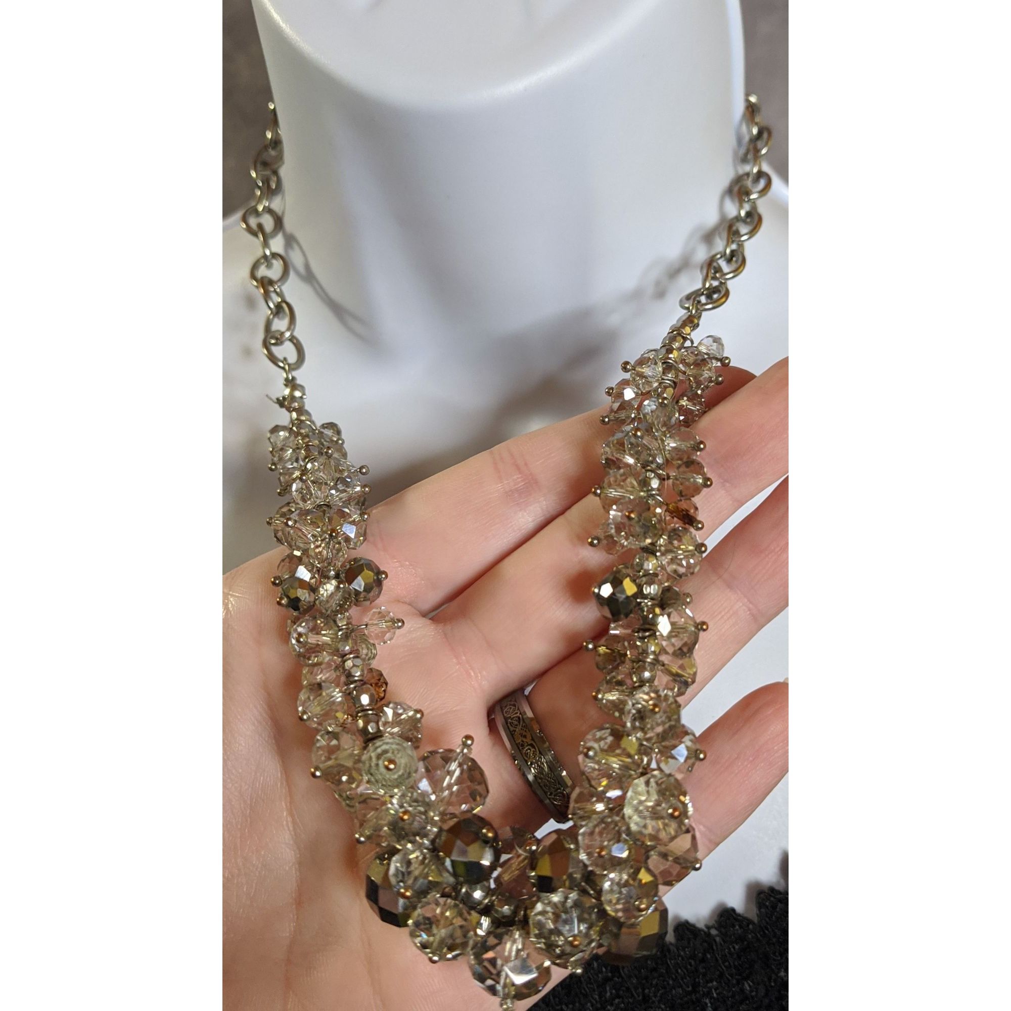Vera Wang Elegant Glam Simply Vera Vera Wang Crystal Bead Cluster Neck Size ONE SIZE - 2 Thumbnail