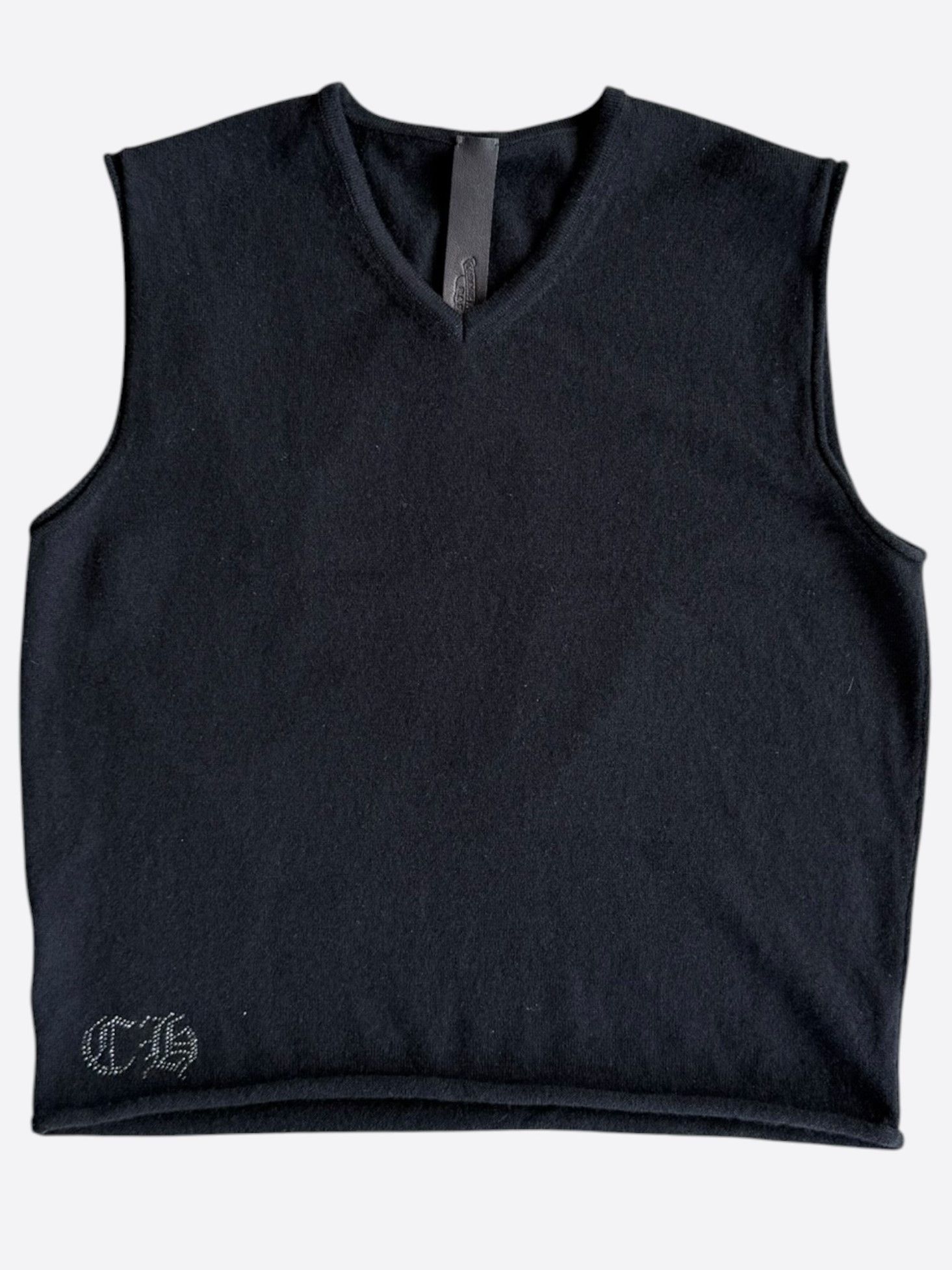 Chrome Hearts Chrome Hearts Black Dagger Rhinestone Cashmere Women's Vest Size L / US 10 / IT 46 - 2 Thumbnail