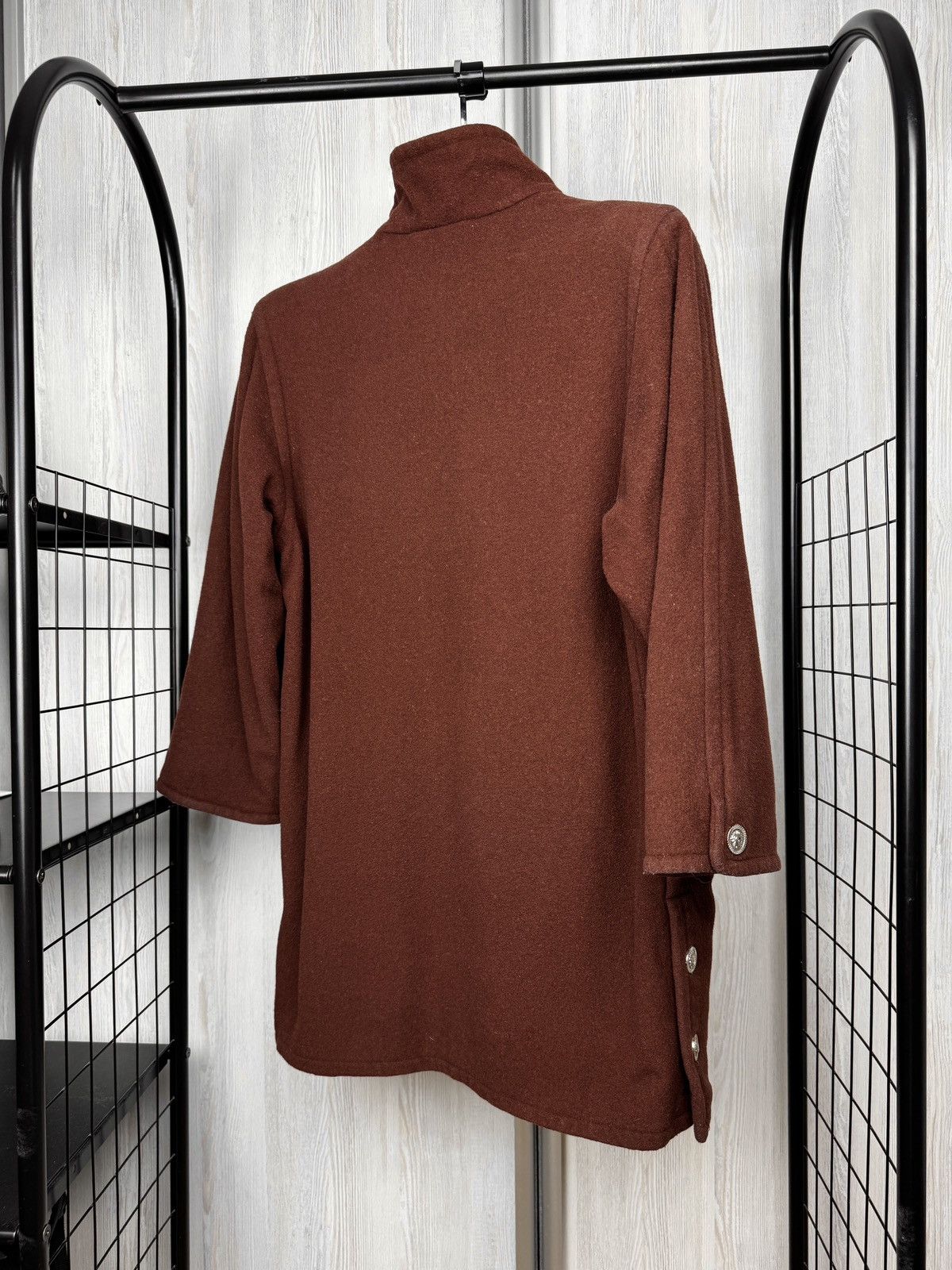 Versace Gianni Versace vintage 90s asymmetrical oversized coat Size L / US 10 / IT 46 - 8 Thumbnail