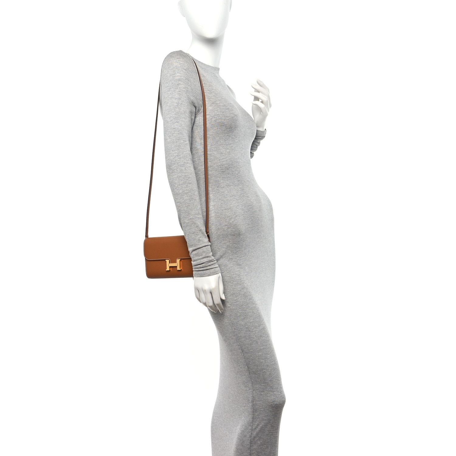Hermes *NEW* CONSTANCE TO GO CROSSBODY BAG GOLD EPSOM Size ONE SIZE - 12 Thumbnail