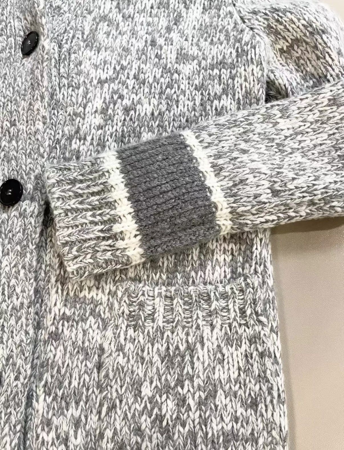 Dior Dior Classic Heather Grey Mid-Length Cashmere Cardigan J33 Size XXS / US 00 / IT 34 - 4 Thumbnail