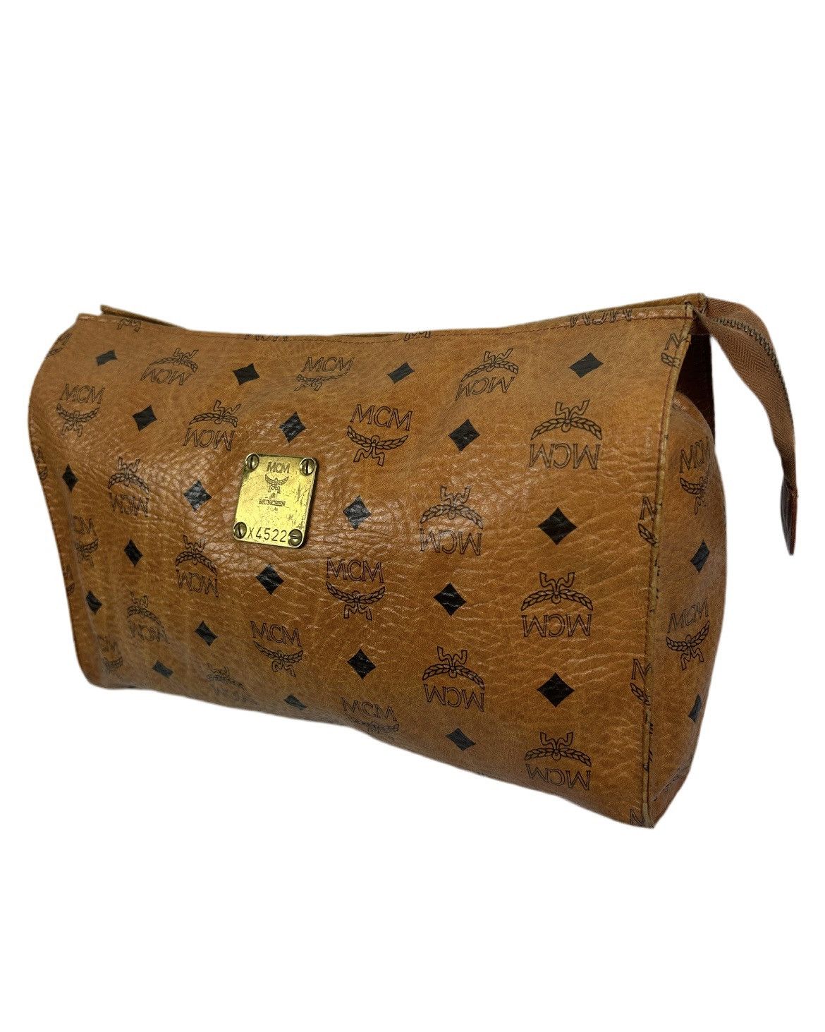 MCM Cognac Leather Clutch Bag