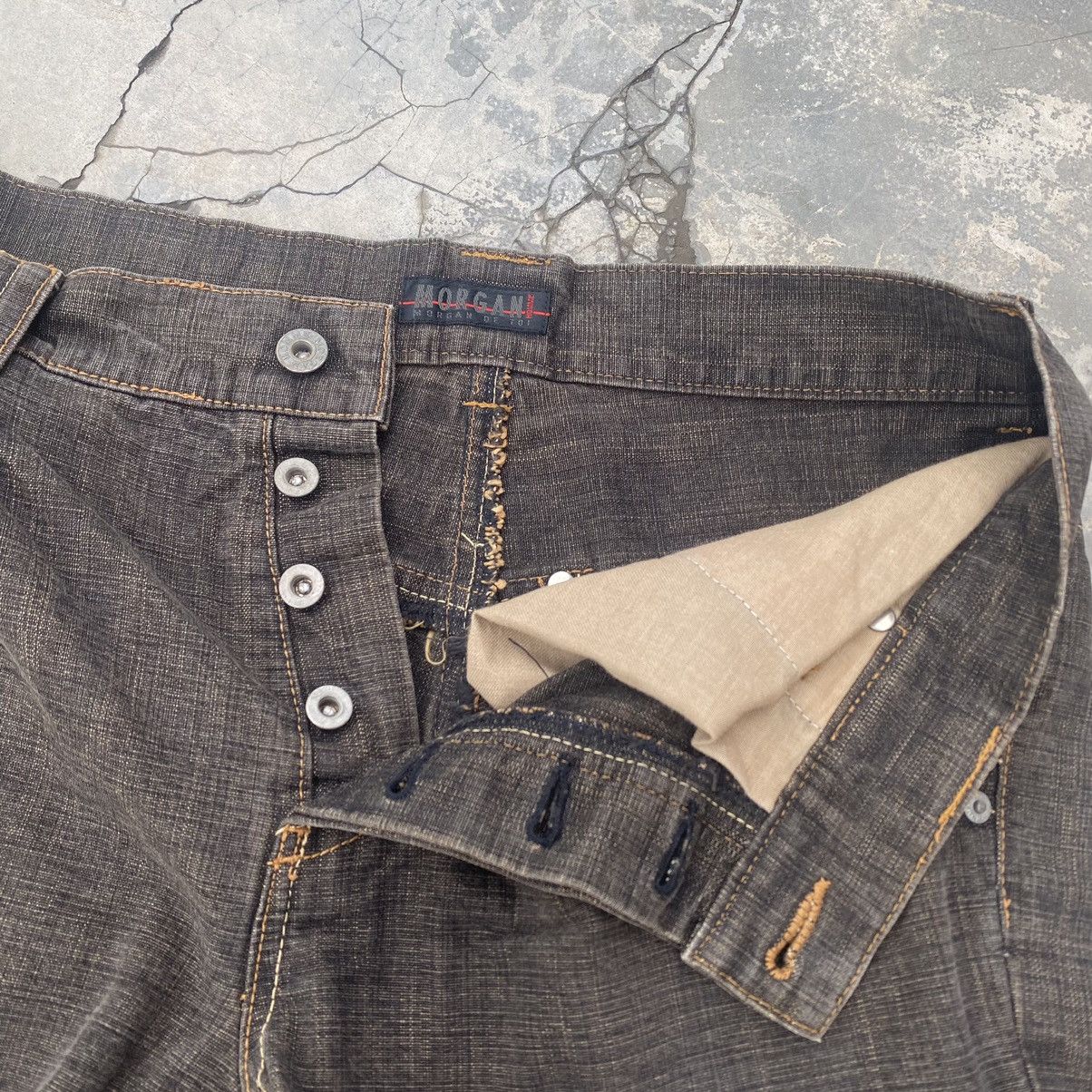 If Six Was Nine MORGAN HOMME mud washed flare Size US 33 - 6 Thumbnail