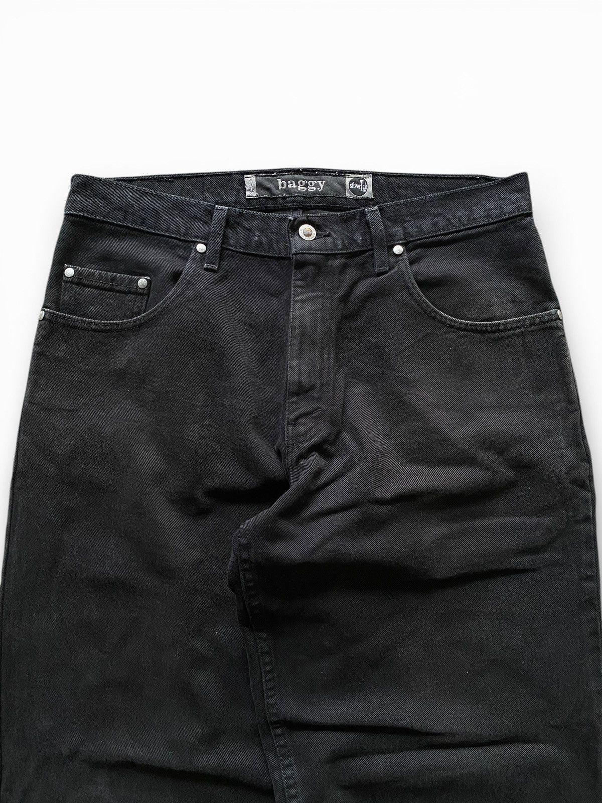 Levi's Vintage 90’s Distressed Baggy Levis Silvertab Black Jeans Size US 34 / EU 50 - 3 Thumbnail