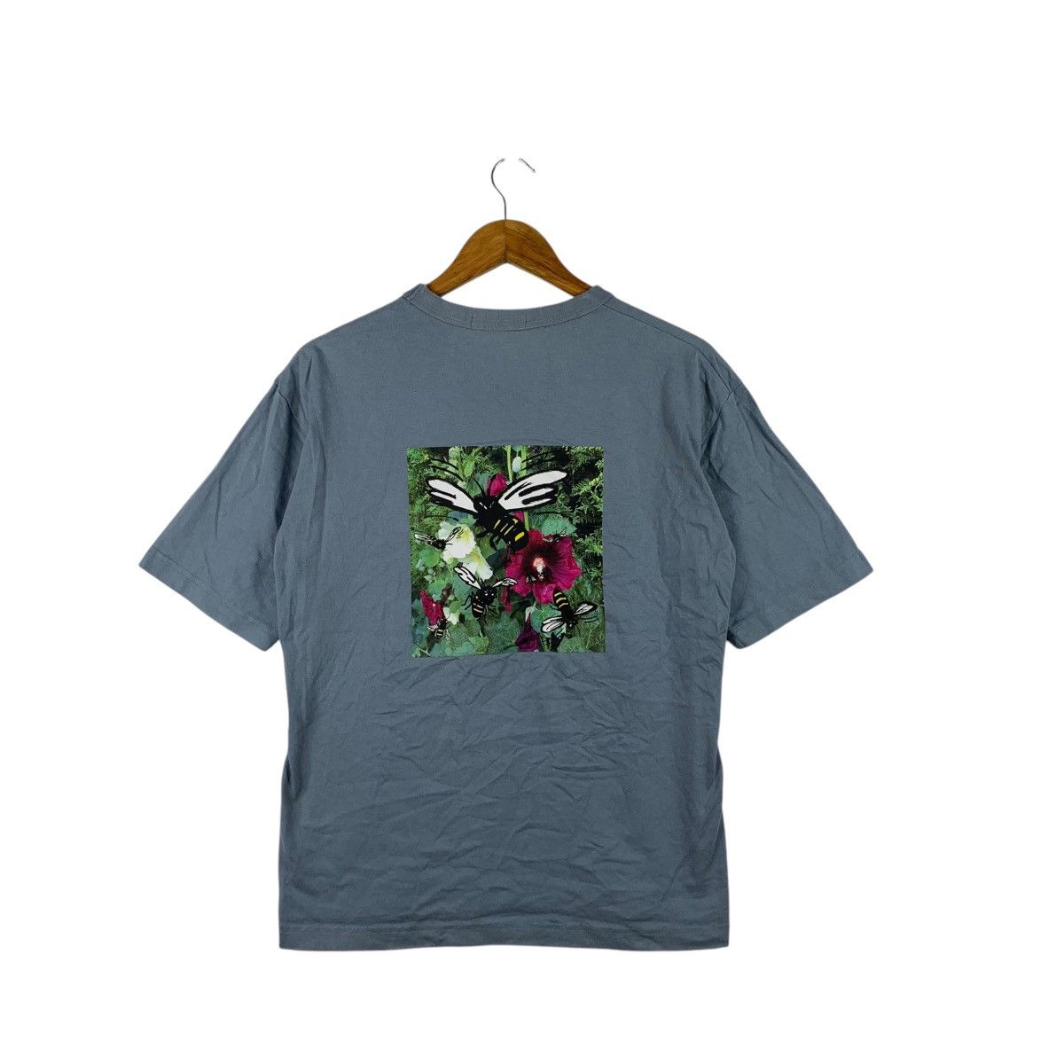 Vintage GU x FILIP PAGOWSKI Bee Flower Painting Tee Shirt Top Warsaw Size M / US 6-8 / IT 42-44 - 6 Thumbnail