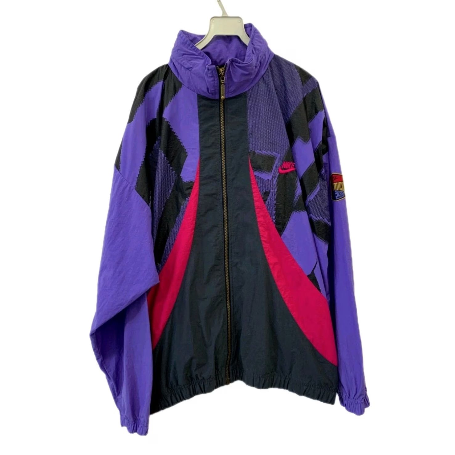 Nike VINTAGE Nike Premier Windbreaker Jacket Mens XL Purple Pink Black 90s Soccer Size US XL / EU 56 / 4 - 2 Thumbnail