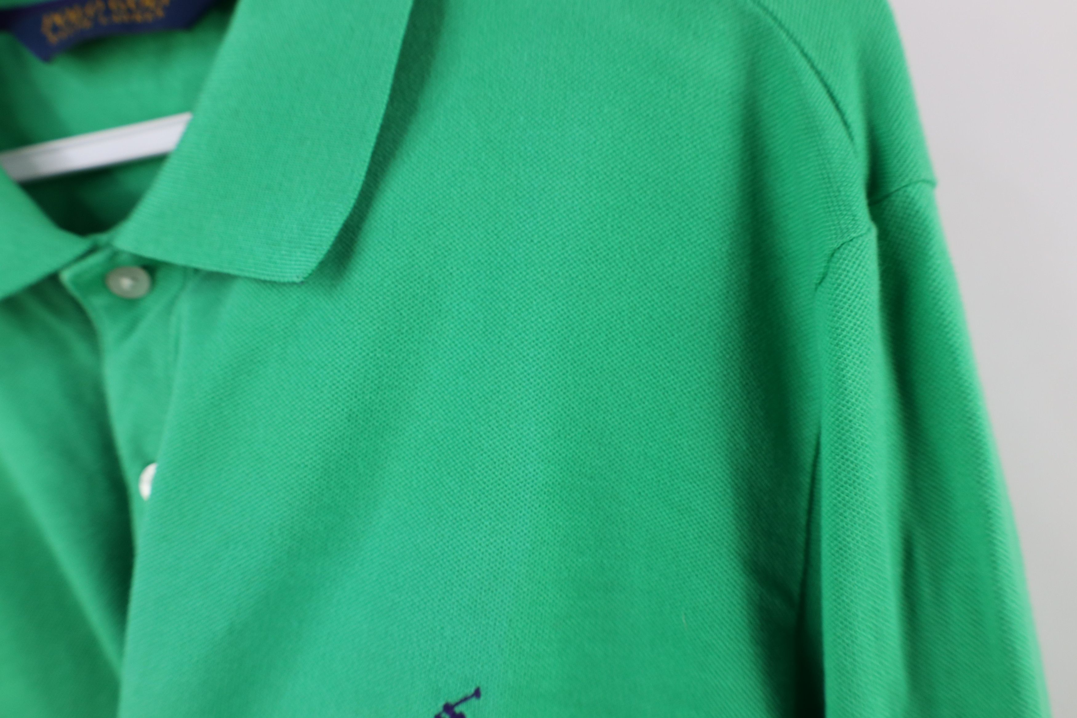 Ralph Lauren × Vintage Polo Golf Ralph Lauren Cotton Long Sleeve Polo Shirt Green Size US XL / EU 56 / 4 - 6 Thumbnail