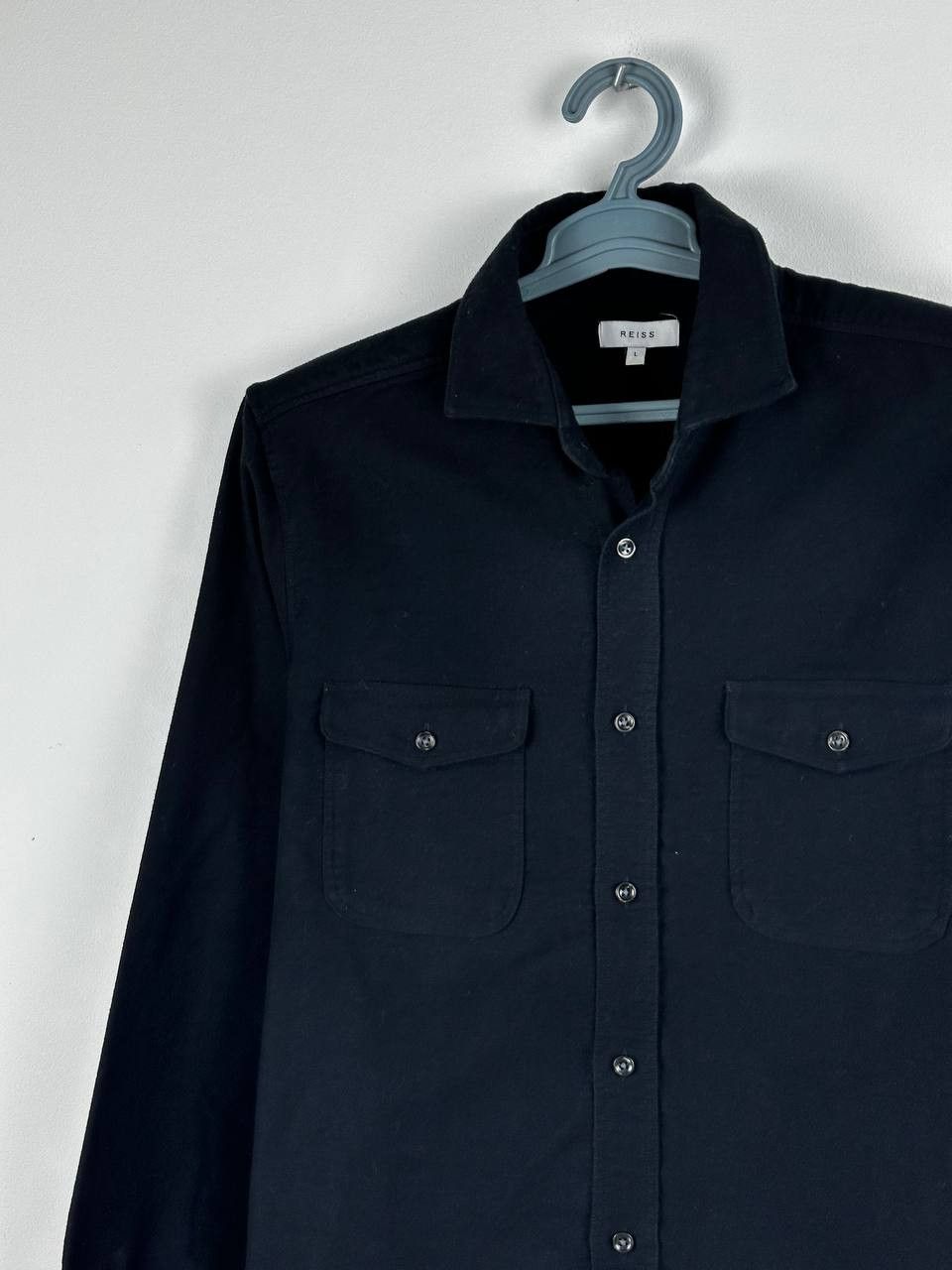 Designer × Reiss Reiss Heavy Navy Overshirt Jacket Size US L / EU 52-54 / 3 - 3 Thumbnail