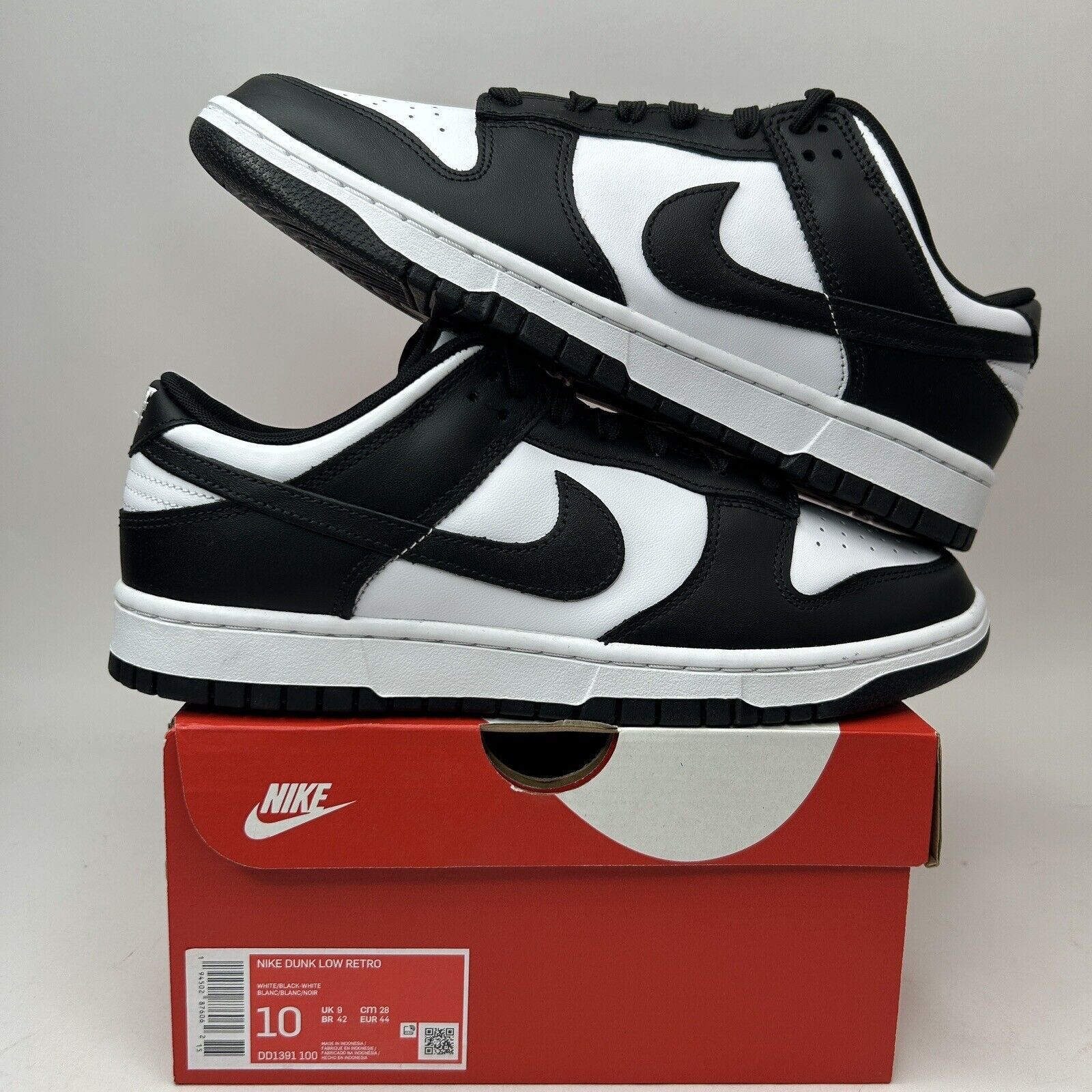 Nike Nike Dunk Low Retro “Black White/Panda” 2023 Size US 10 / EU 43 - 1 Thumbnail