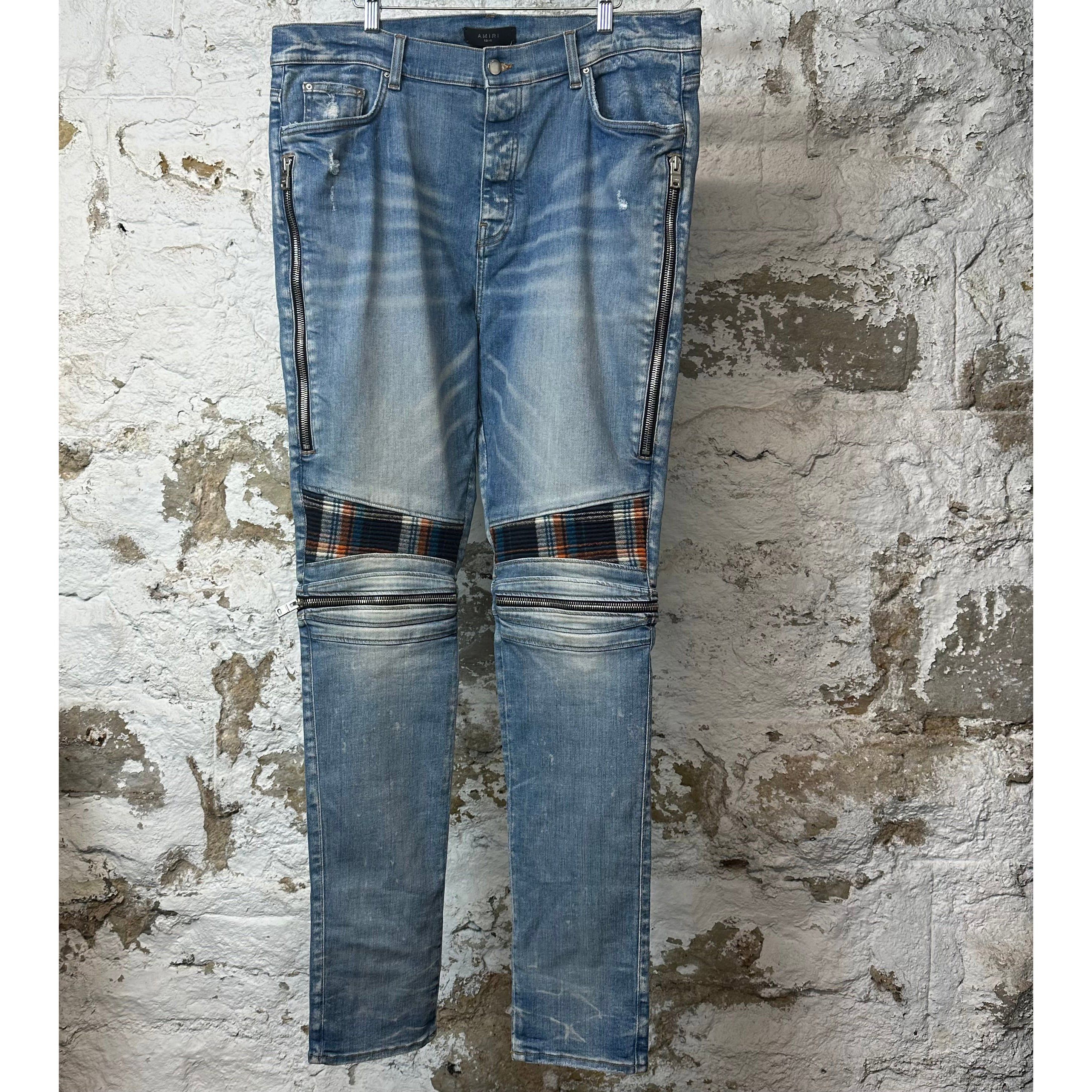 Amiri Amiri MX2 Multicolor Flannel Blue Denim Jeans Sz 40 Size US 40 / EU 56 - 1 Thumbnail