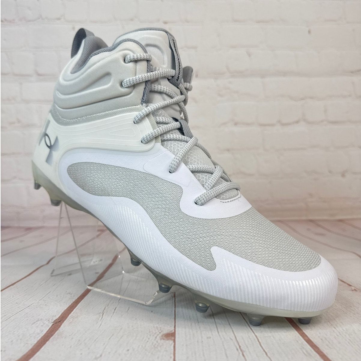 Under Armour Under Armour Command MC Mid White Lacrosse Cleats Mens Sz 13 Size US 13 / EU 46 - 1 Thumbnail
