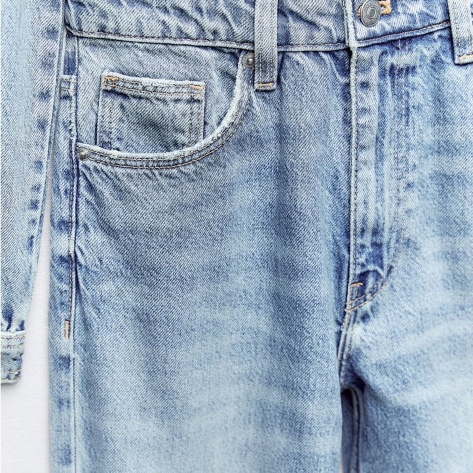 Zara ZARA BLOGGER FAVORITE TRF LONG DENIM JUMPSUIT Size 28" / US 6 / IT 42 - 13 Thumbnail