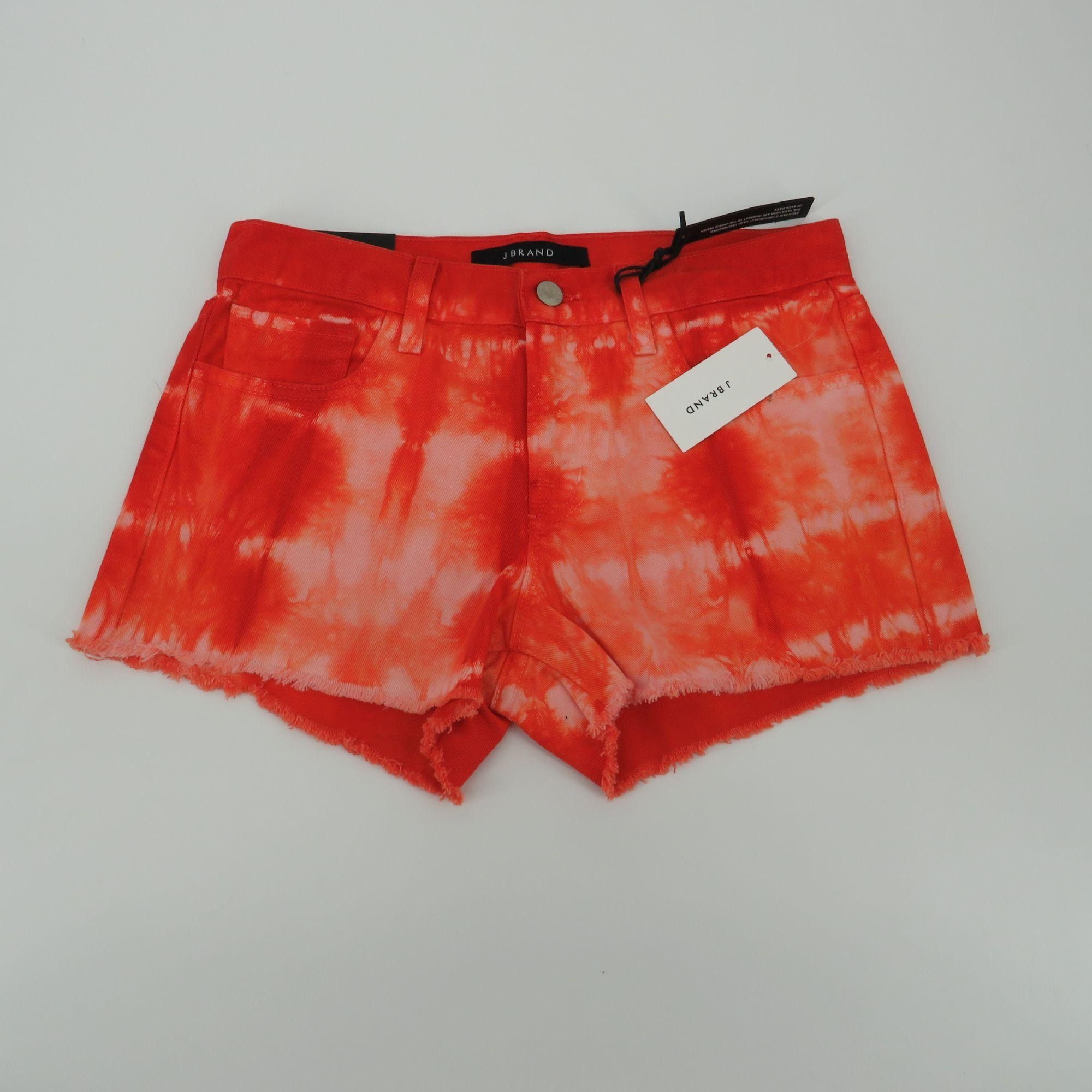 J Brand J Brand Red Tie-Dye High-Waisted Denim Cutoff Shorts Women's Size 25" / US 0 / IT 36 - 1 Thumbnail