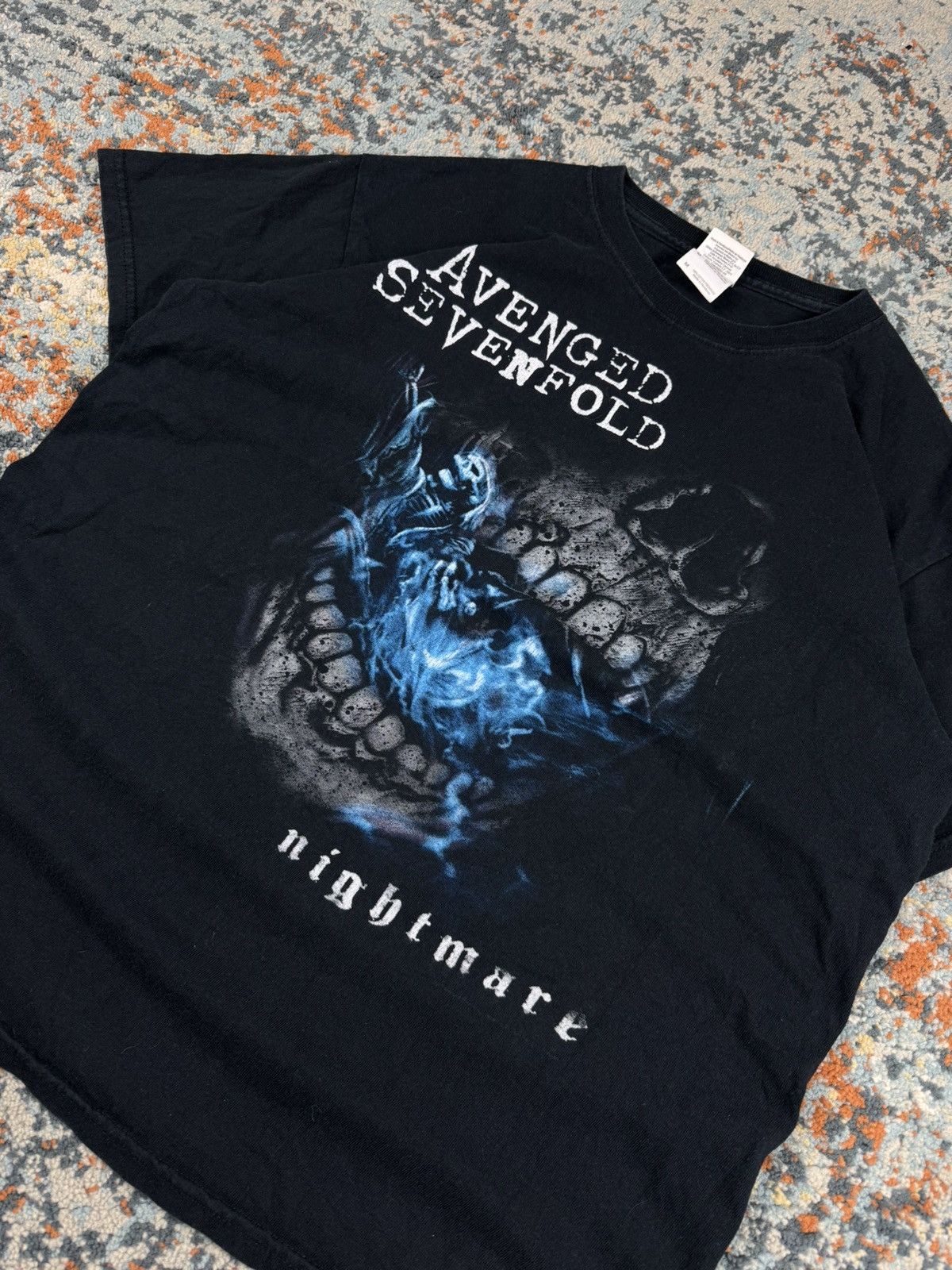 Band Tees Vintage 00s Avenged Sevenfold nightmare graphic band tee Size US M / EU 48-50 / 2 - 3 Thumbnail