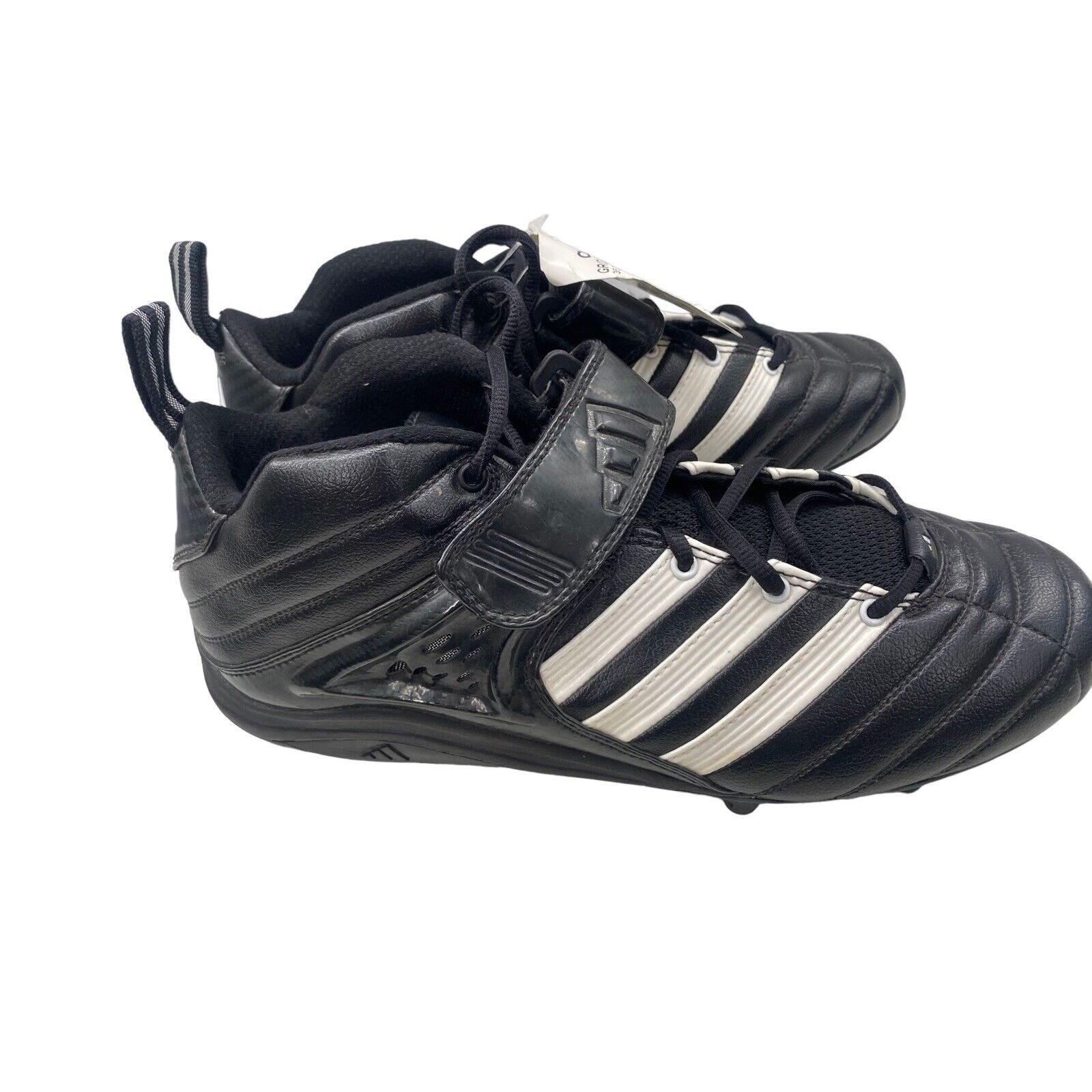 Adidas Adidas Grid Iron 3/4 D Football Cleats Black / White Size 10 Size US 10 / EU 43 - 2 Thumbnail