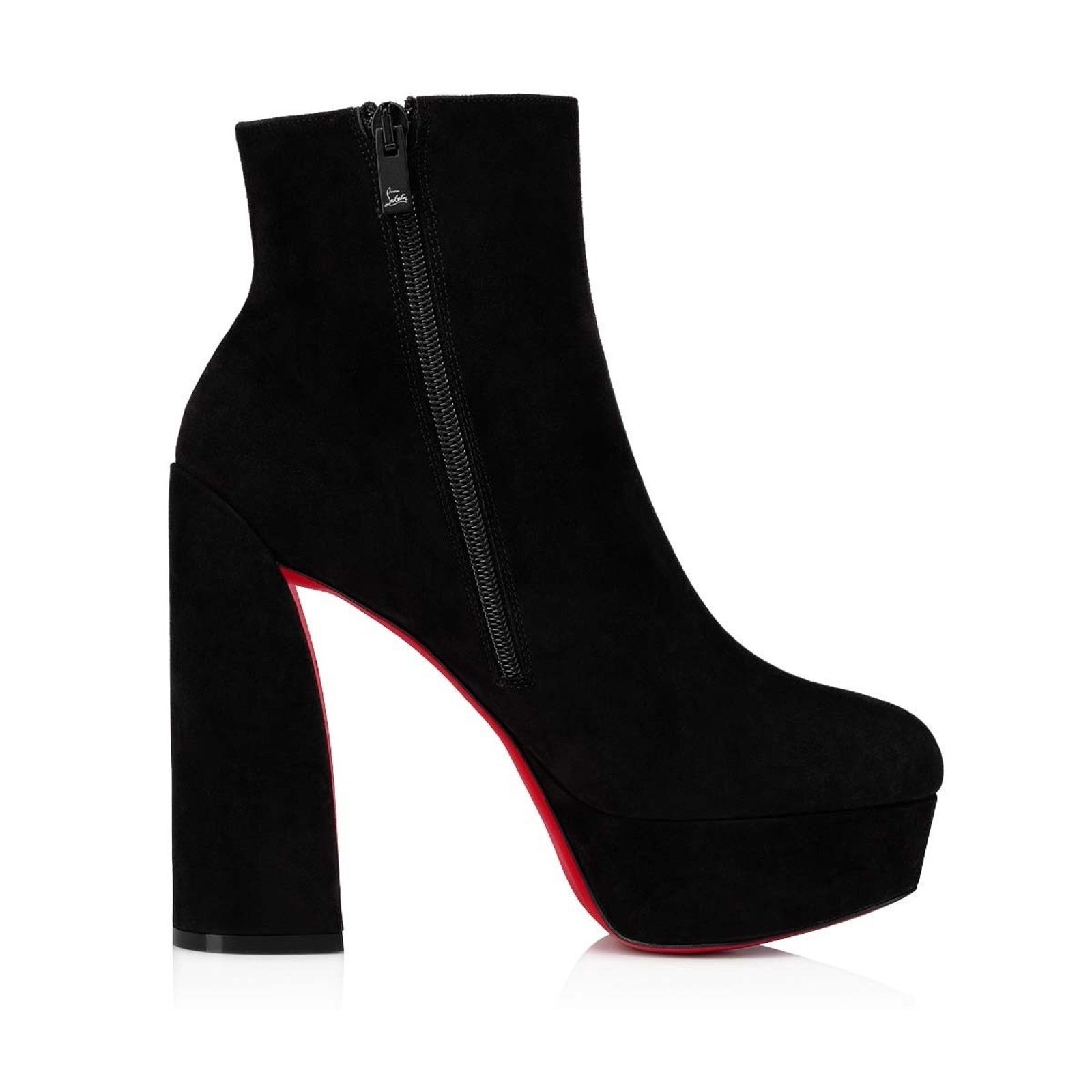 Christian Louboutin Christian Louboutin Movida Booty 130 Black Suede Bootie 40.5 Size US 10.5 / IT 40.5 - 15 Thumbnail