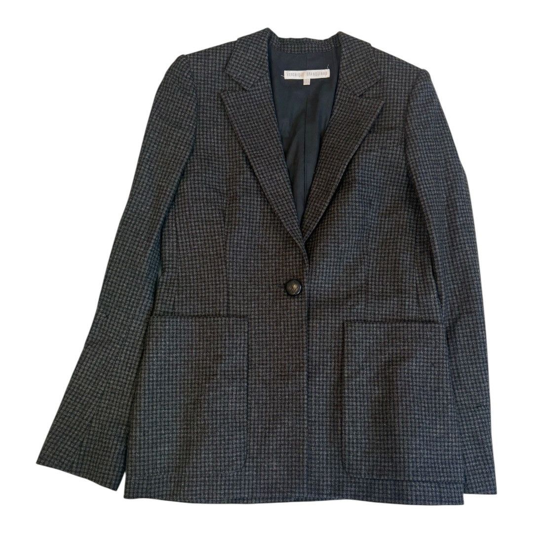 Veronique Branquinho Veronique Branquinho Checked Wool One Button Jacket Size XS / US 0-2 / IT 36-38 - 2 Thumbnail