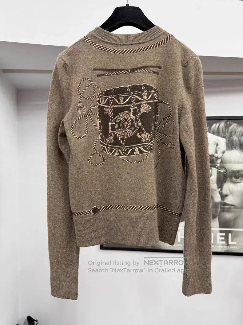 Hermes Hermes College Preppy Cashmere Knit Sweater Size XS / US 0-2 / IT 36-38 - 3 Thumbnail