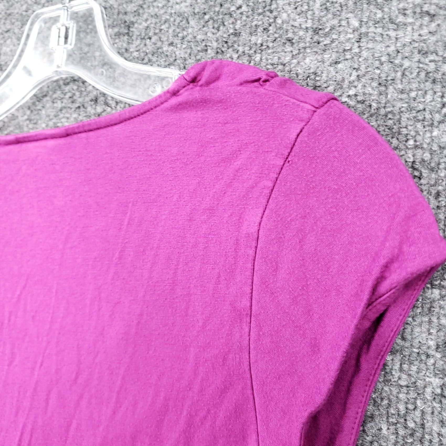 Banana Republic Banana Republic Blouse Womens Small Pink Ruched Peplum Stretch Rayon Blend Size S / US 4 / IT 40 - 7 Thumbnail