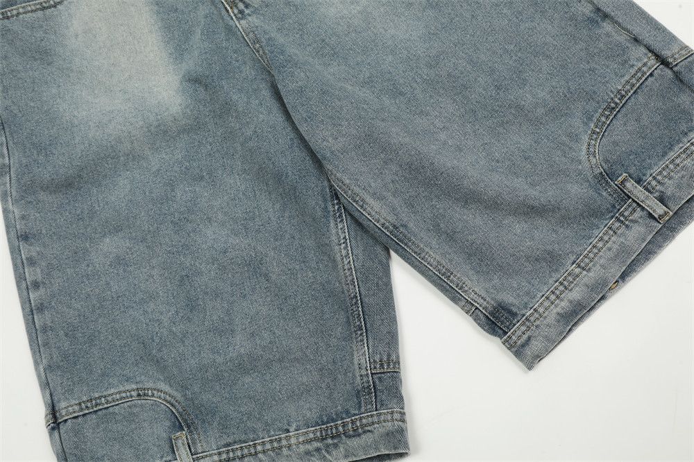 Japanese Brand × Vintage Men's high street trend washed straight cargo denim shorts Size US 32 / EU 48 - 6 Thumbnail