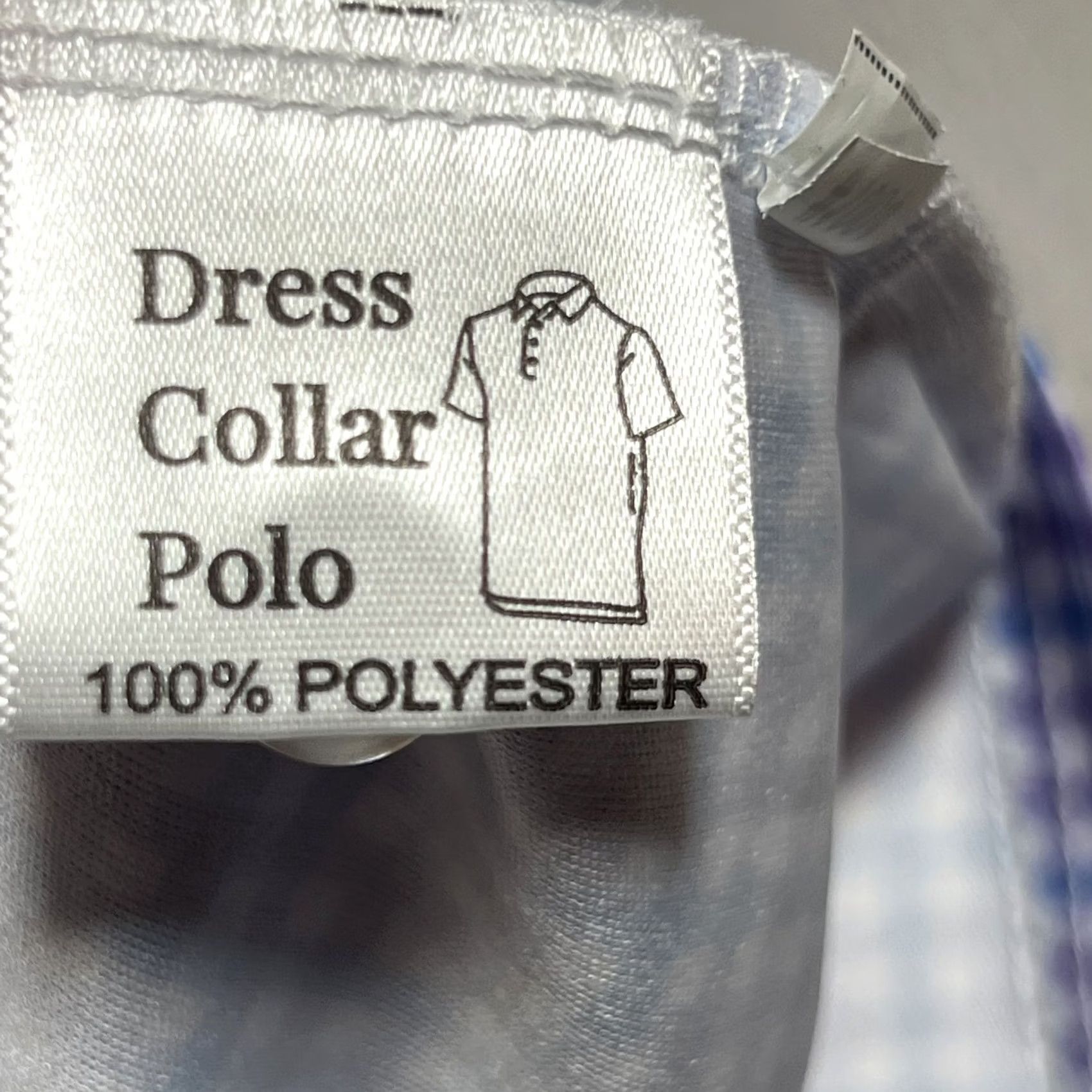 CO Collars & Co Golf Polo Shirt Mens Medium Blue Purple Gingham Check El Cab Size US M / EU 48-50 / 2 - 8 Thumbnail