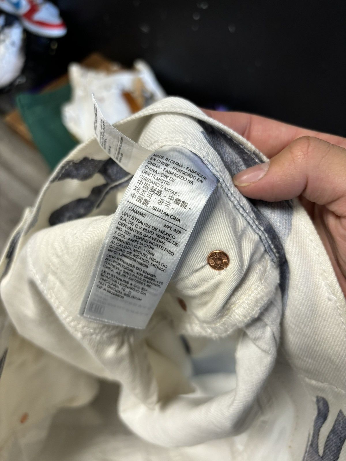 DENIM TEARS Denim Tears indigo hands white jeans Size US 30 / EU 46 - 4 Thumbnail