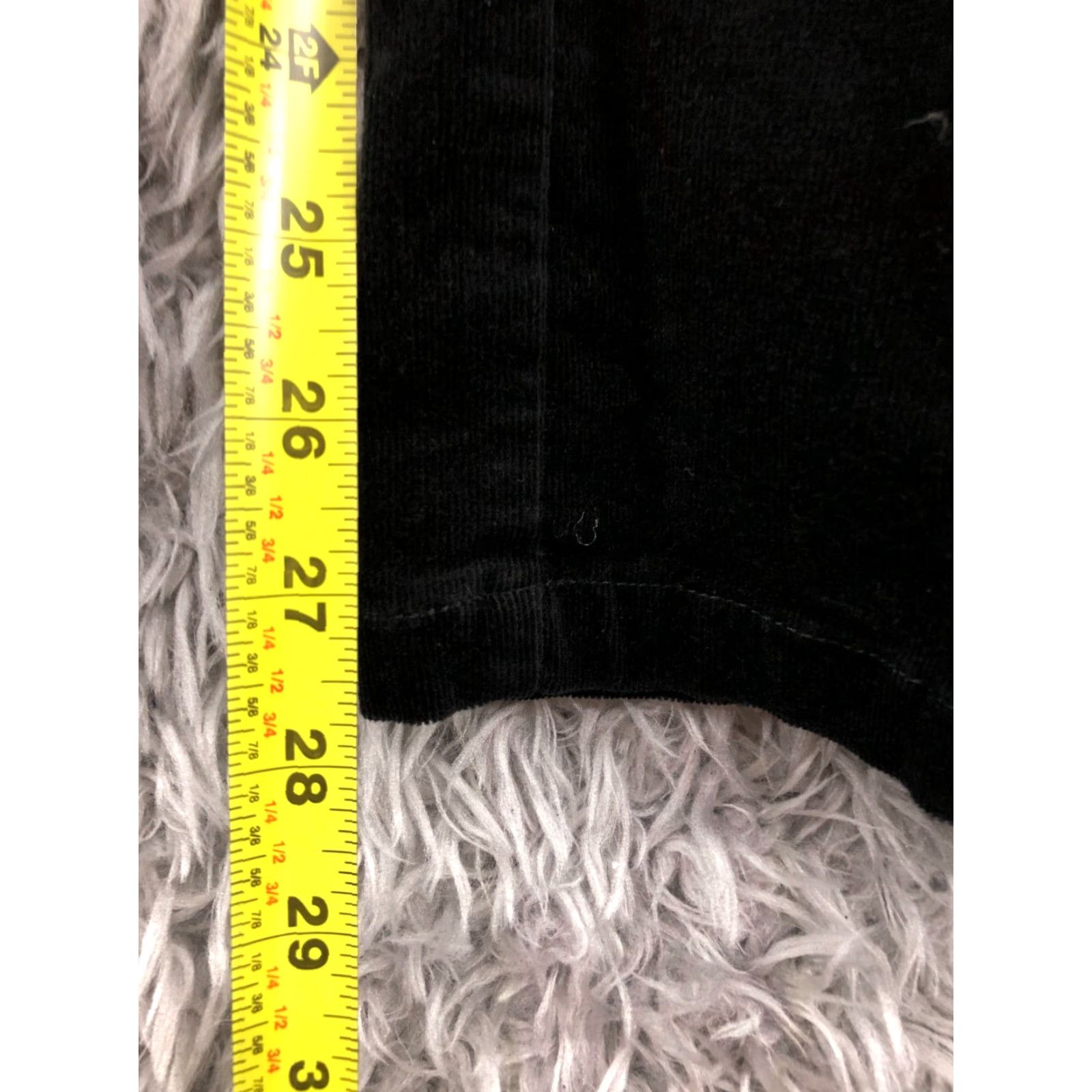 Vintage Rafaella Sport Comfort Pull On Pants Womens 4P Petite Black Straight Leg pants Mid Rise Dress Pants Knit Polyester Flat Front 28W Inseam 29in Size 27" / US 4 / IT 40 - 3 Thumbnail