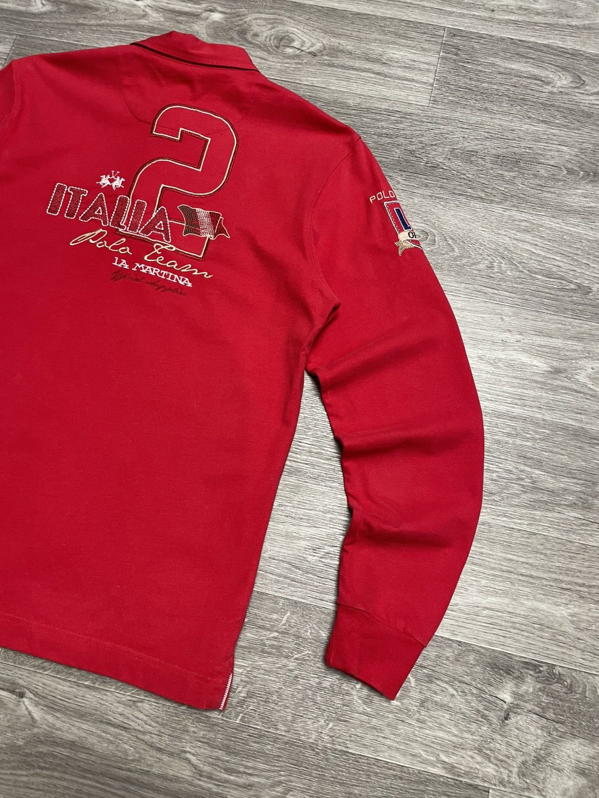 La Martina Vintage La Martina Italia Rugby Long Sleeve Polo Shirt Size US L / EU 52-54 / 3 - 18 Thumbnail