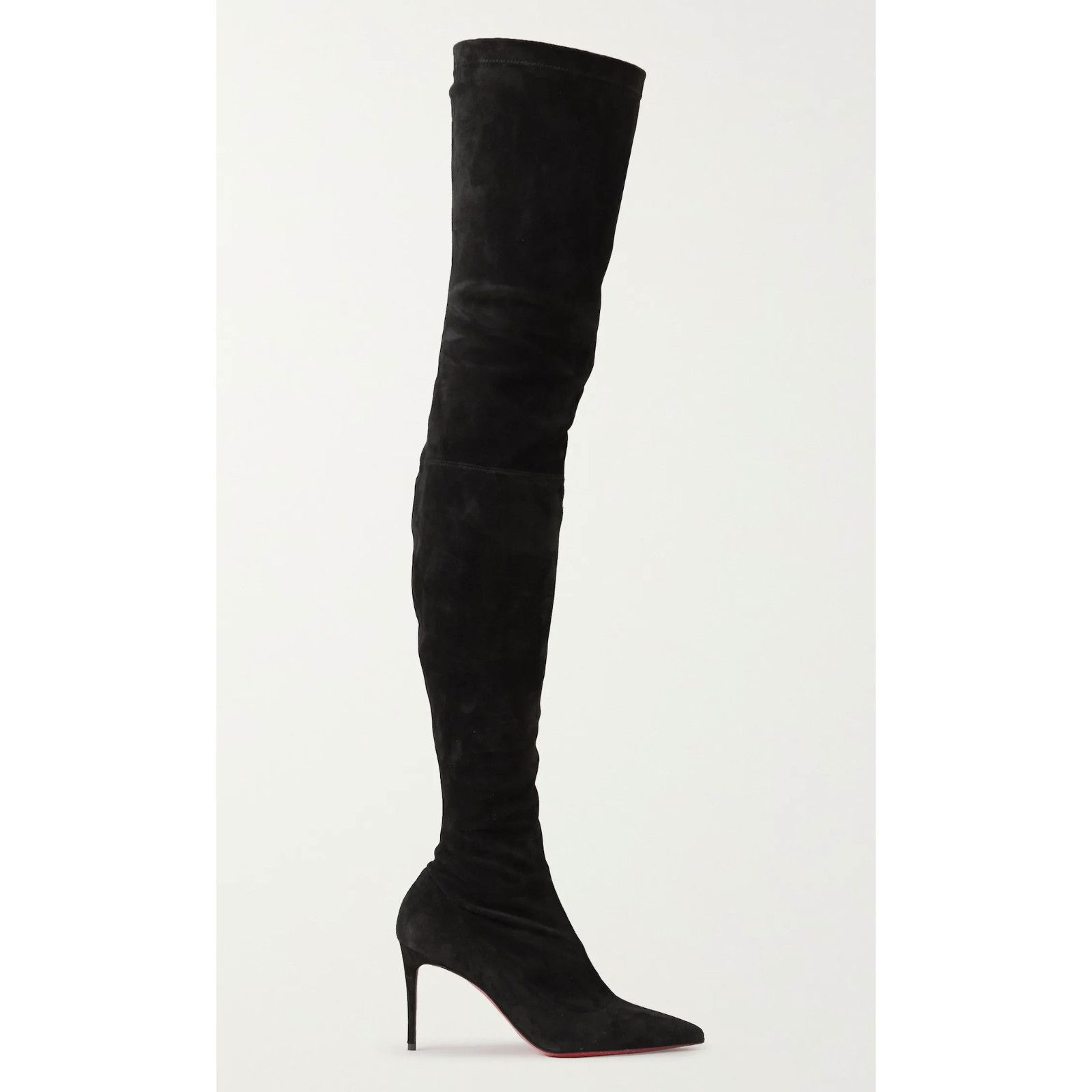 Christian Louboutin Christian Louboutin Kate Botta Alta 85 Black Suede OTK Knee Size US 8.5 / IT 38.5 - 1 Thumbnail