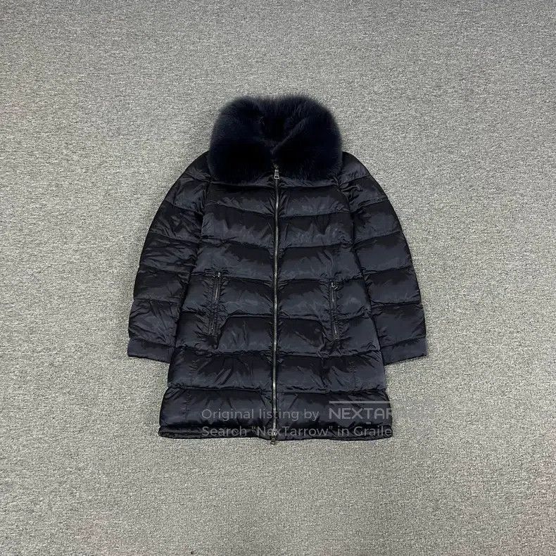 Prada Prada Fur collar long down jacket Size ONE SIZE - 1 Thumbnail