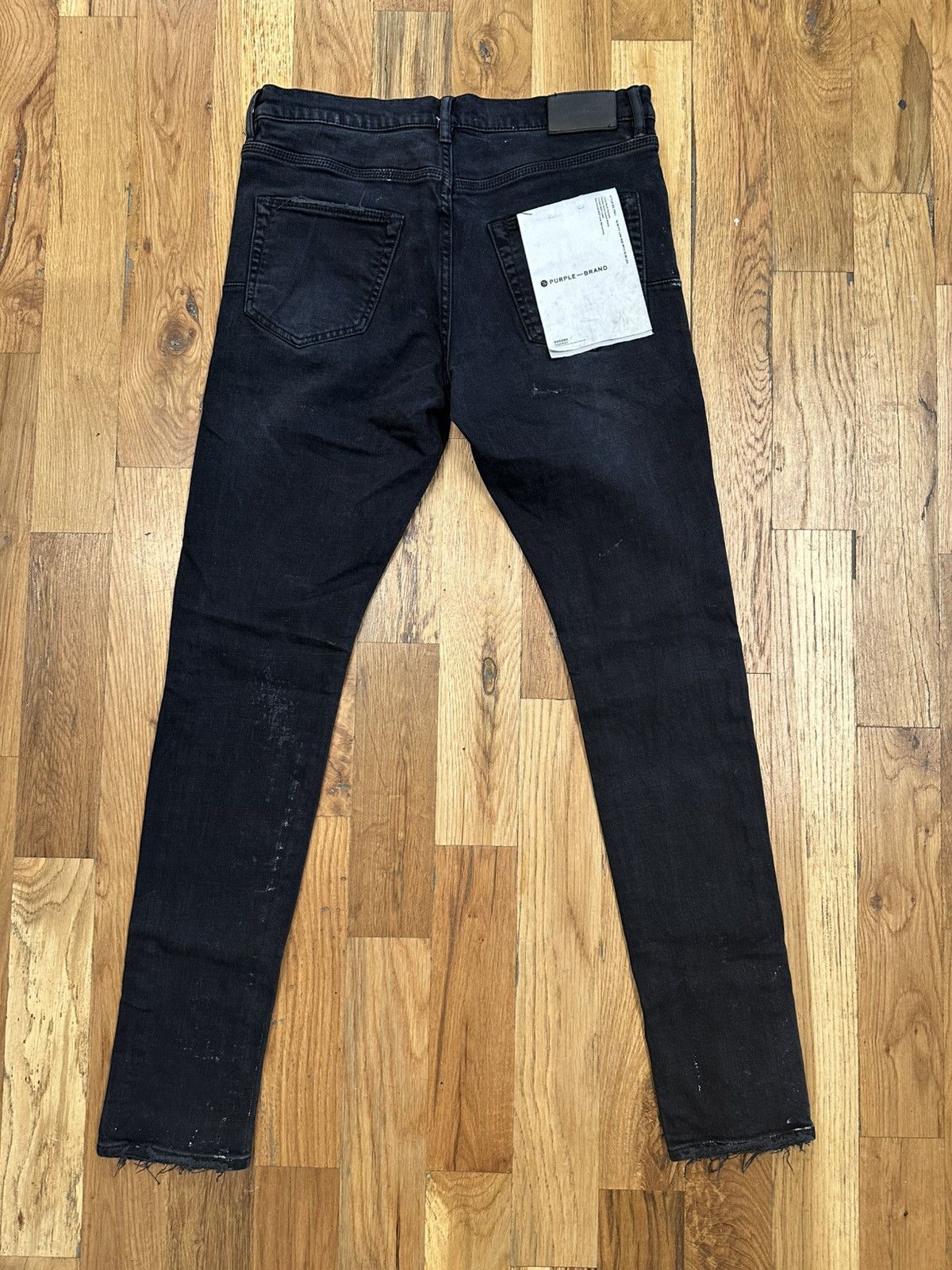 Purple Brand Purple Brand White Paint Black Denim Jeans Size 32 Size US 32 / EU 48 - 2 Thumbnail