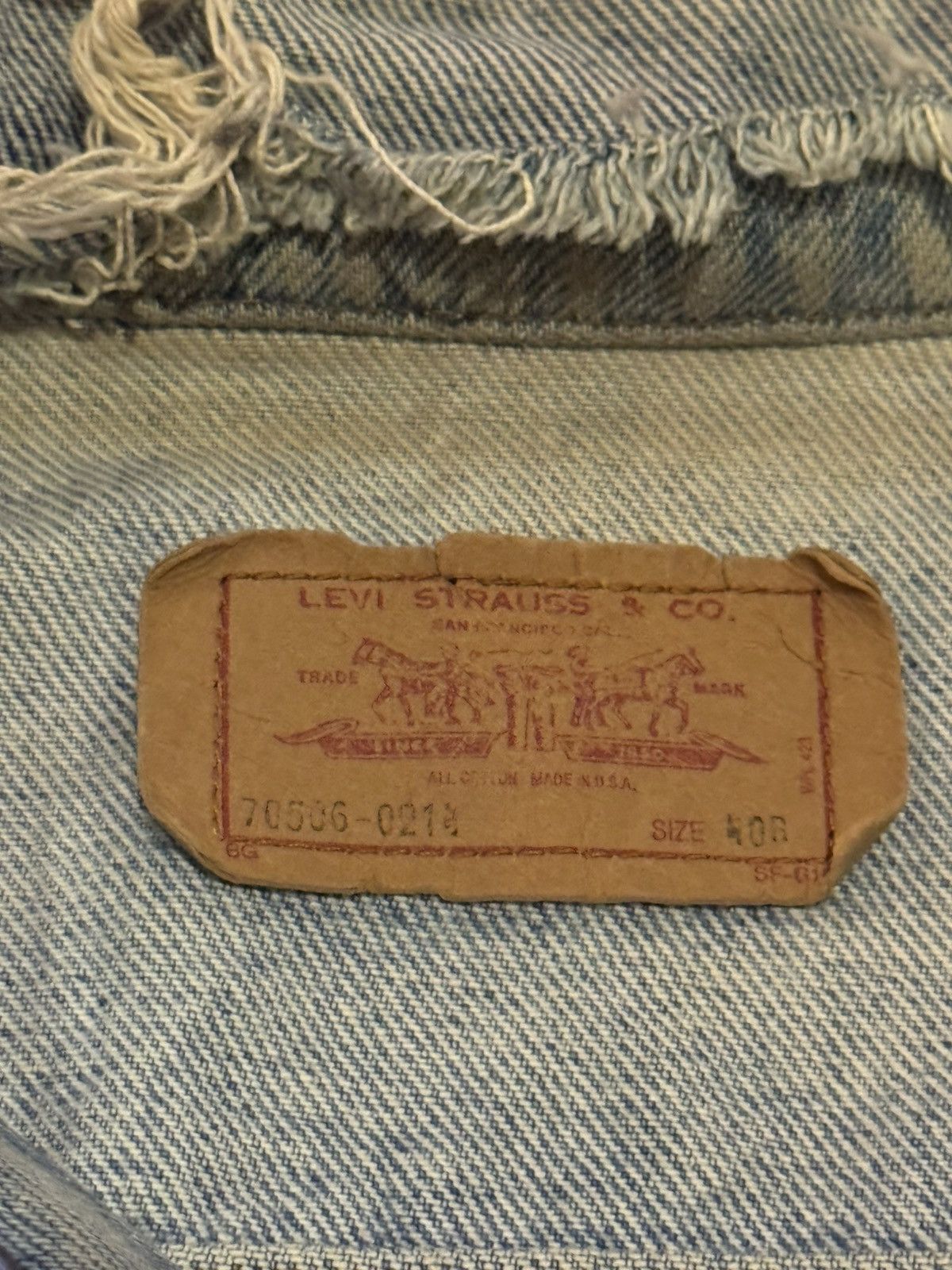 Levi's Vtg 80's Levi's Type III Denim Trucker Jacket sz 40R Size US S / EU 44-46 / 1 - 2 Thumbnail