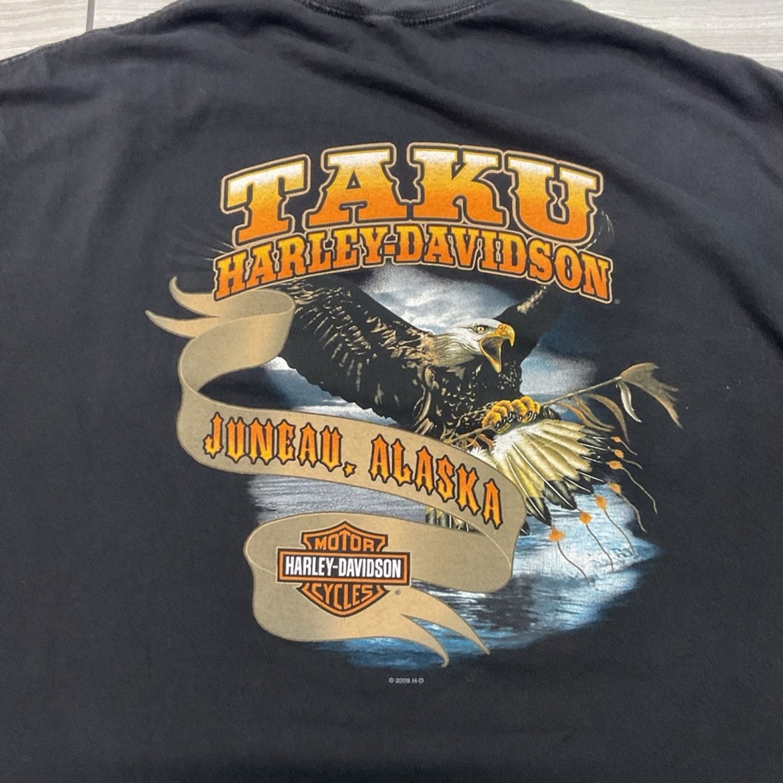 Harley Davidson Harley Davidson 2009 Taku Juneau Alaska T-Shirt Size US XL / EU 56 / 4 - 4 Thumbnail