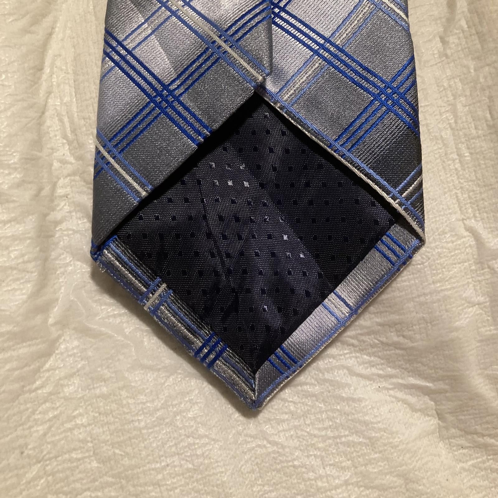 Pierre Cardin NWOT Pierre Cardin Blue Plaid Tie Size ONE SIZE - 5 Thumbnail